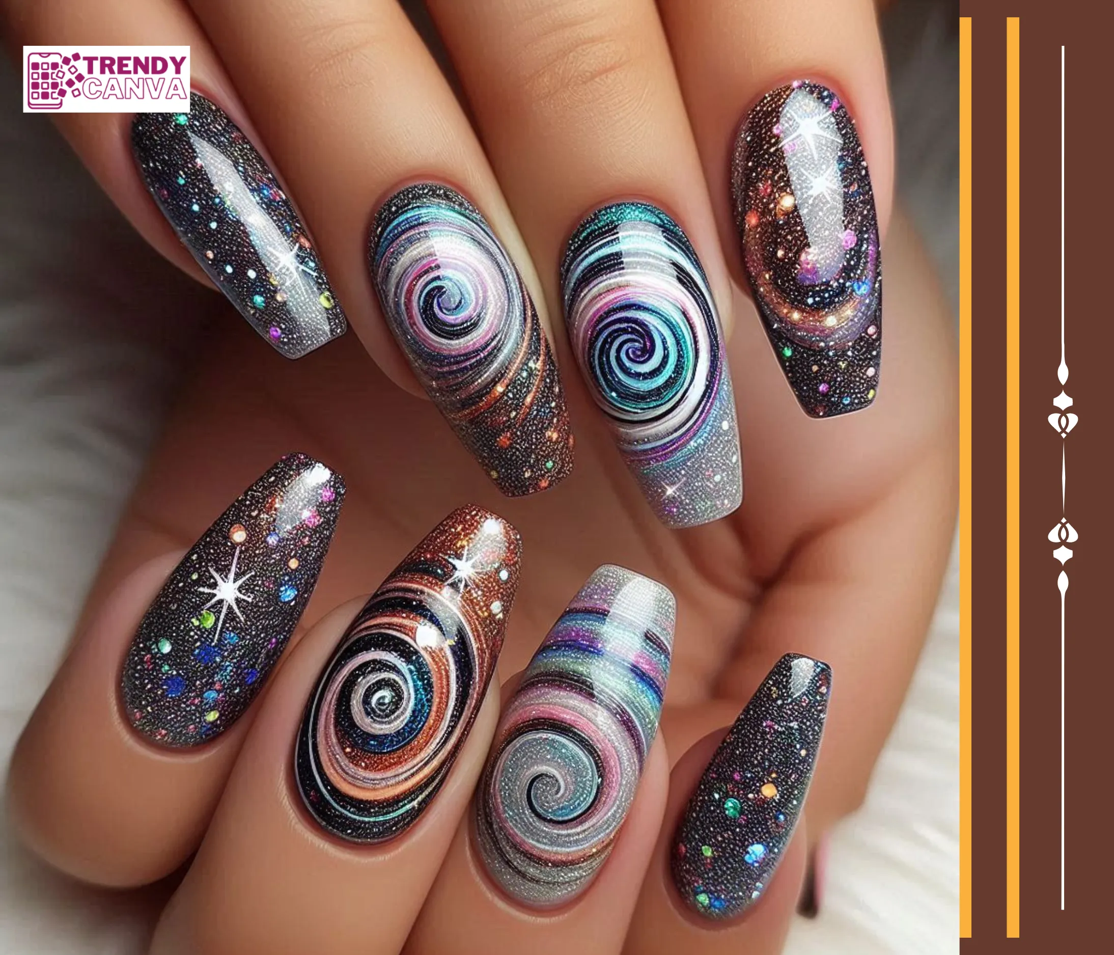 Glitter Galaxy Swirls Embrace the Magic of the Night Sky