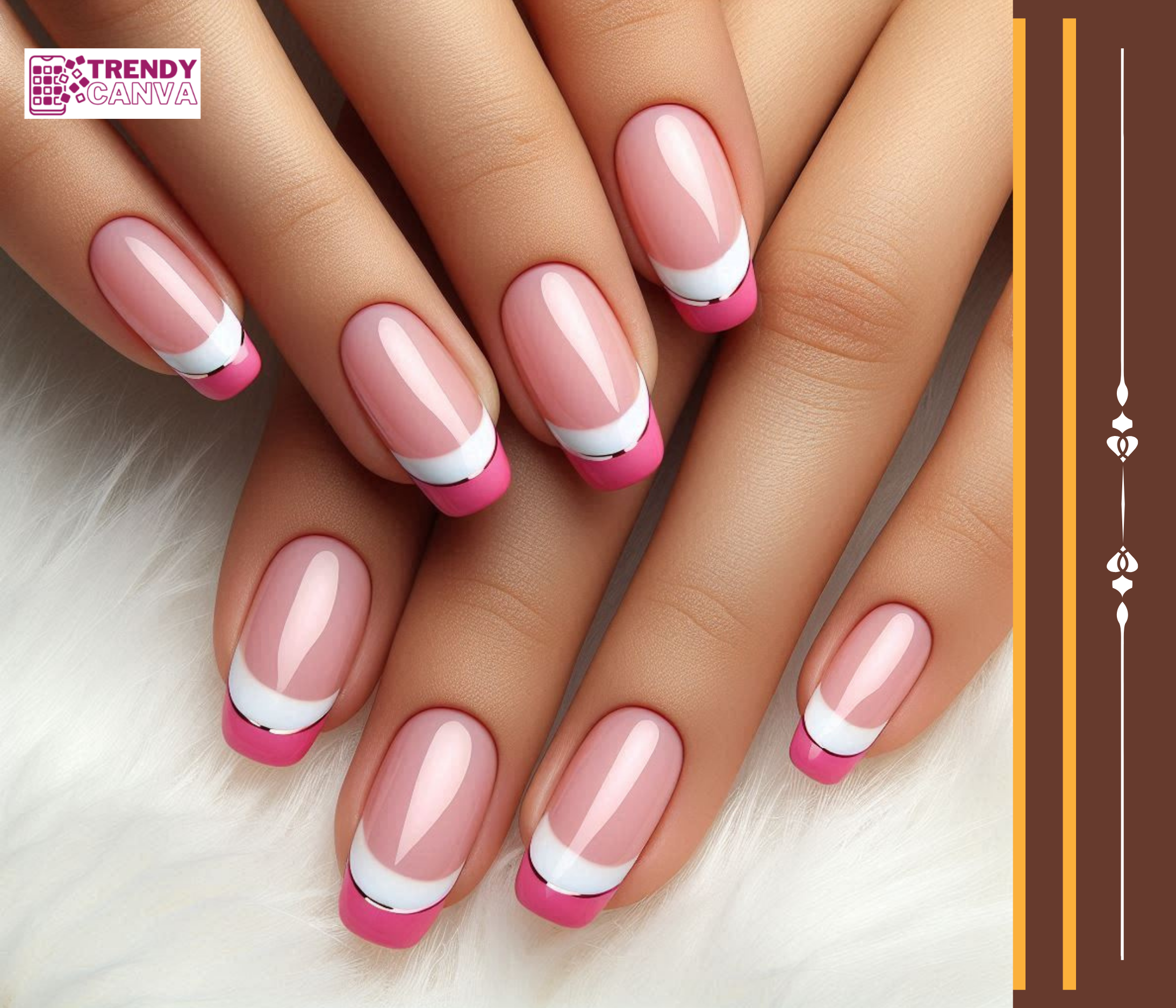 Pink French Tip Nail Designs