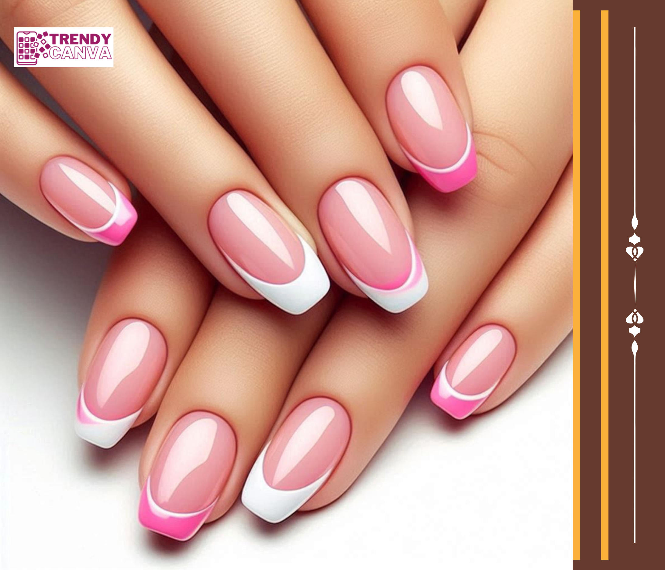 Pink French Tip Nail Designs