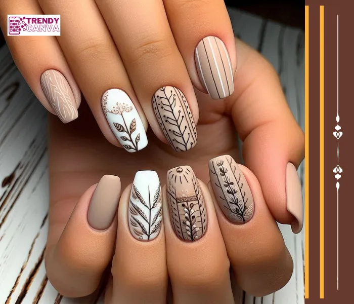 Earthy Elegance Nail Designs