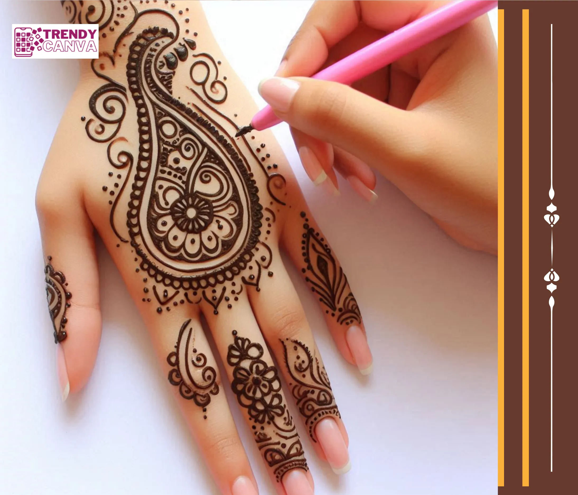 Paisley Power Mehndi Designs