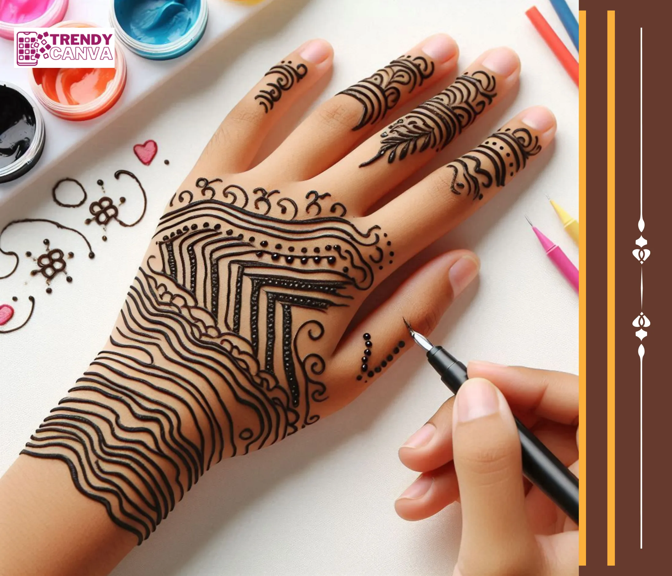 Wavy Wonders Mehndi Designs