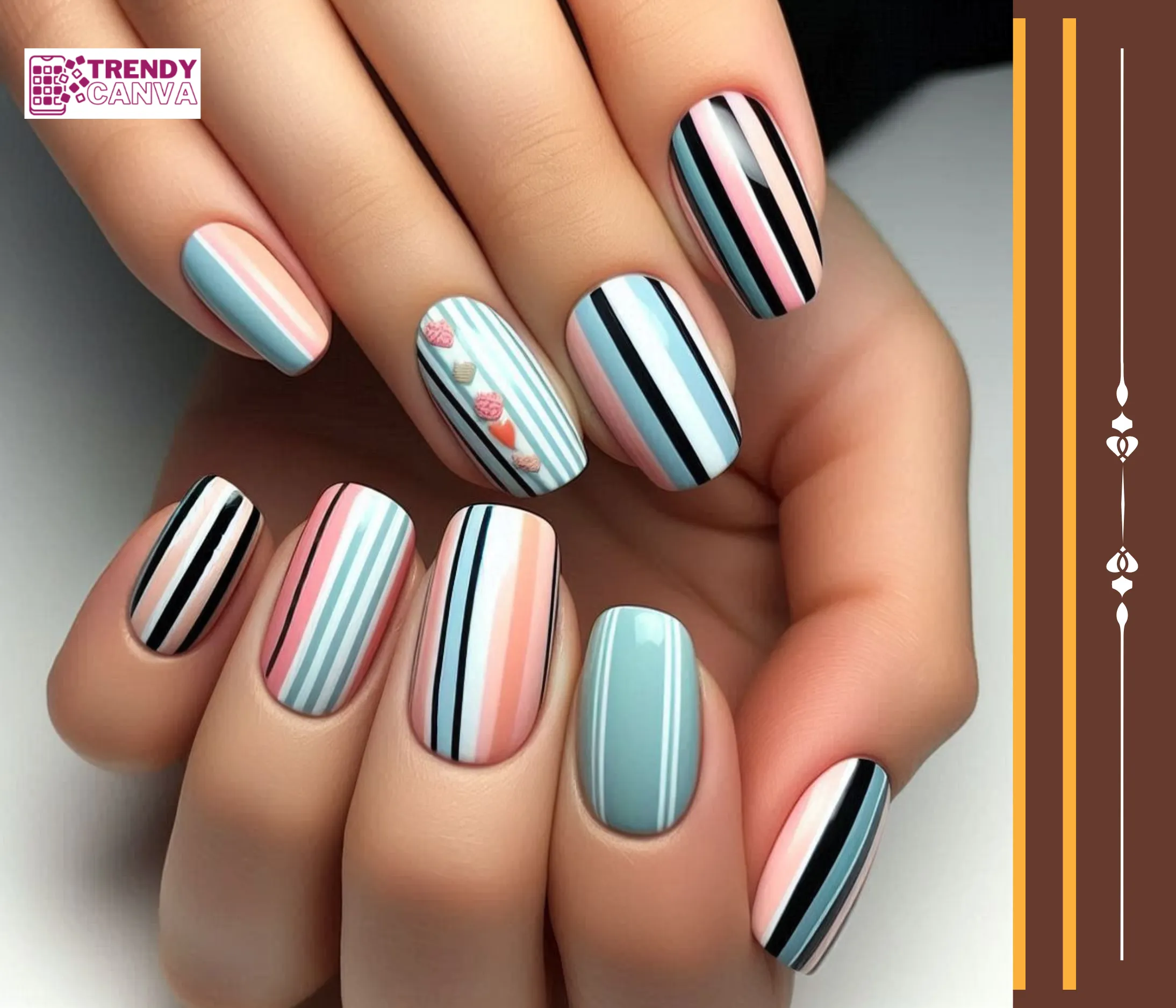 Striking Stripes Nails