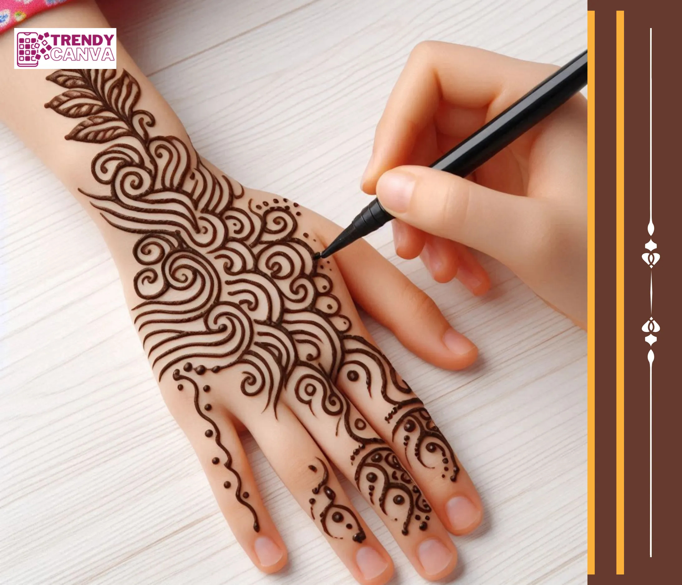 Wavy Wonders Mehndi Designs