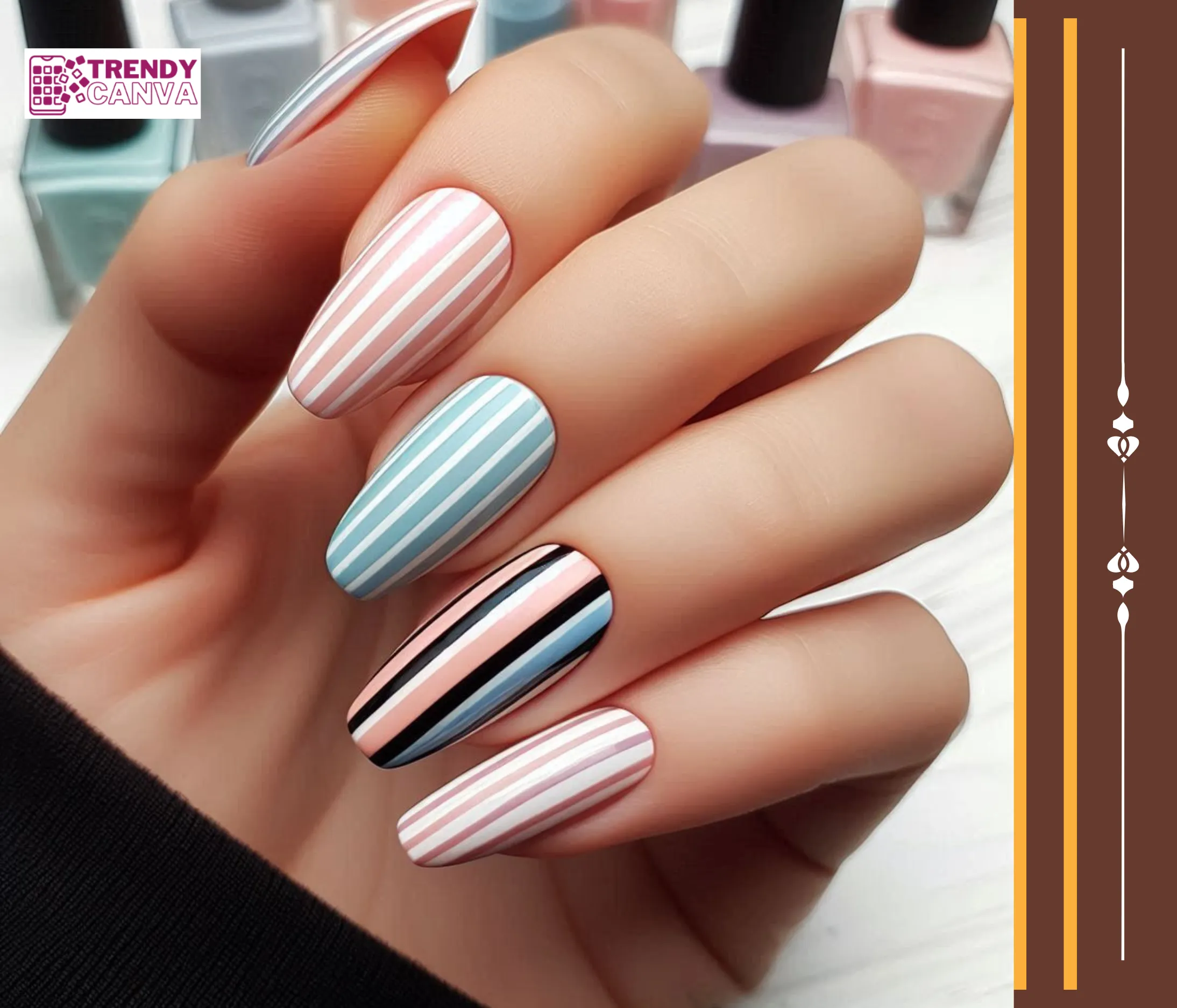 Striking Stripes Nails