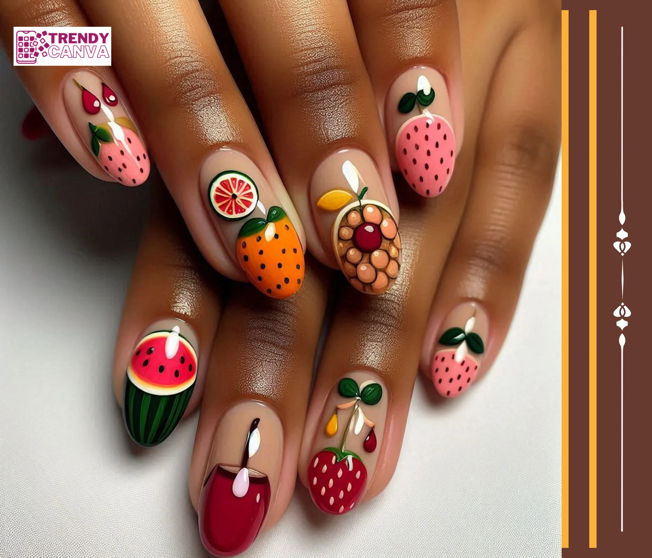 Think Outside the Box: Abstract Fruit Nails