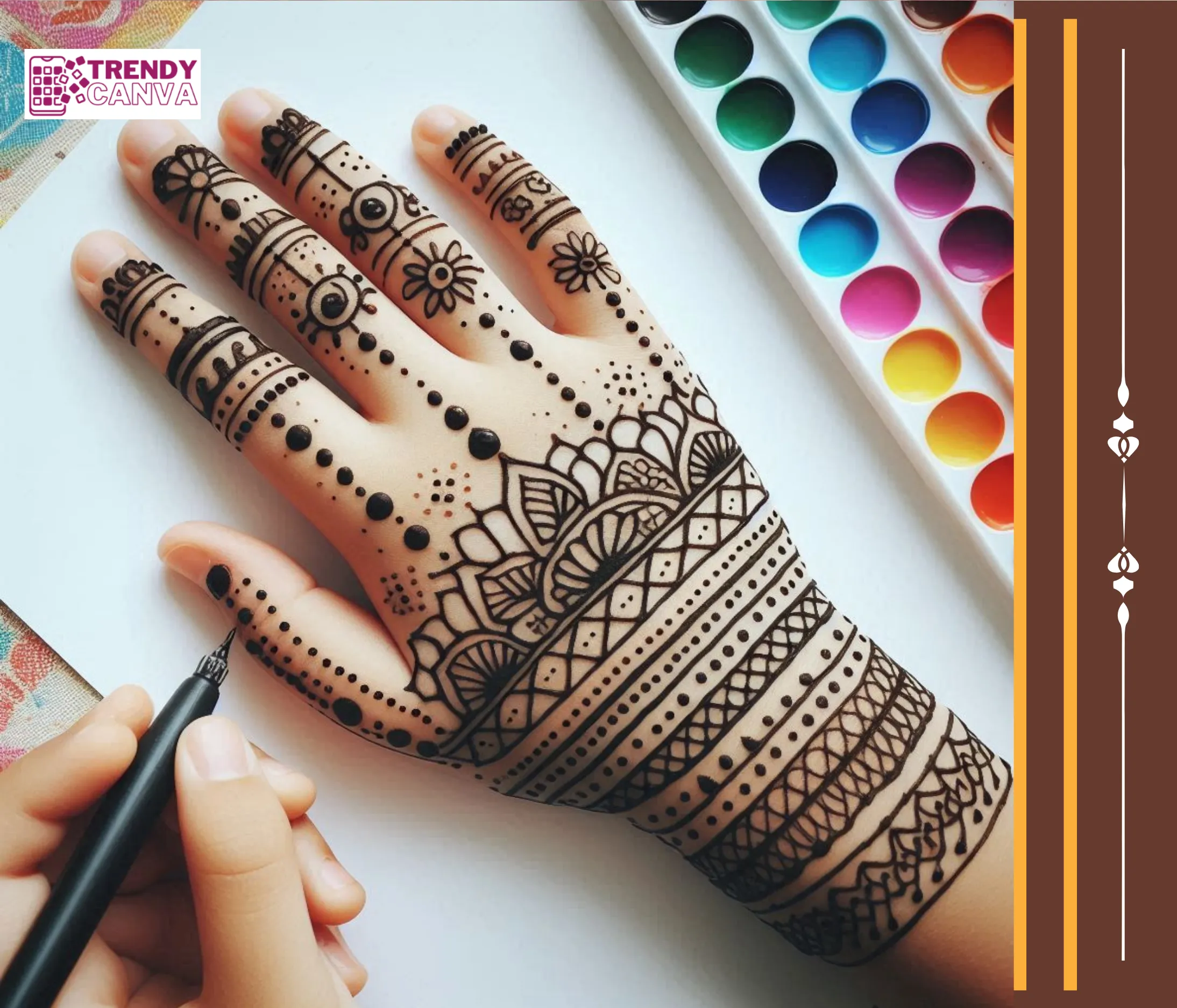 Grid & Glam Mehndi Designs