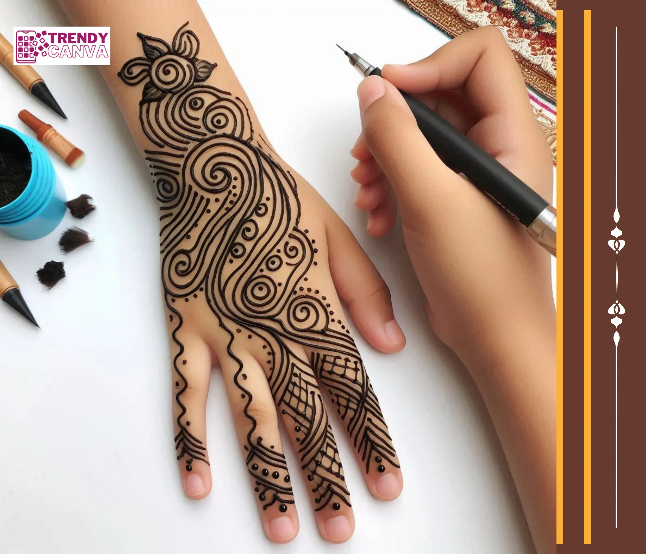 Grid & Glam Mehndi Designs