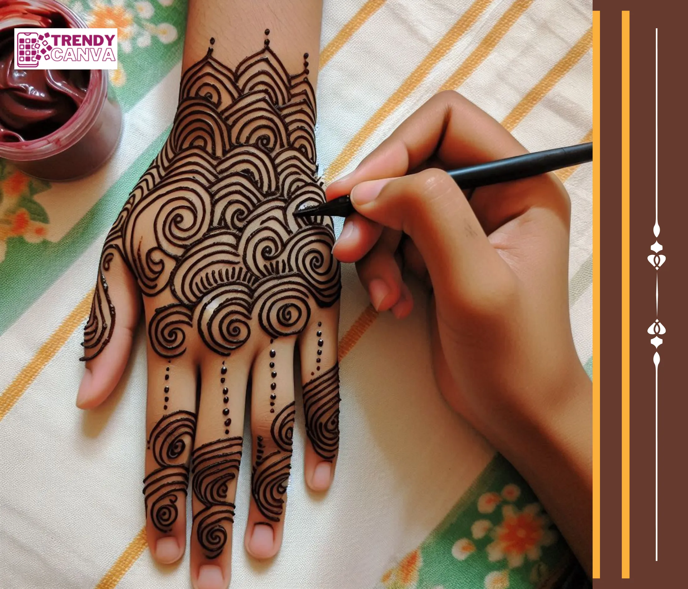 Grid & Glam Mehndi Designs