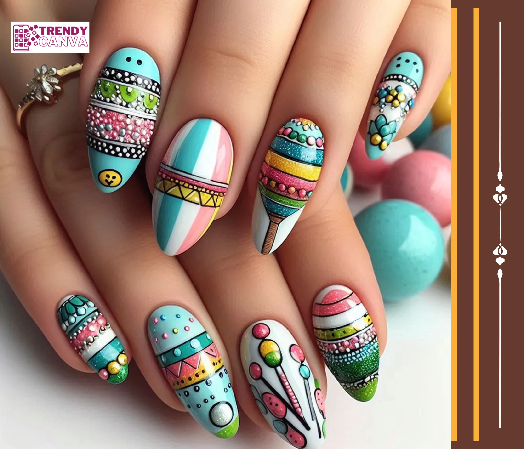 Fiesta Fun with Finishing Touches Nails