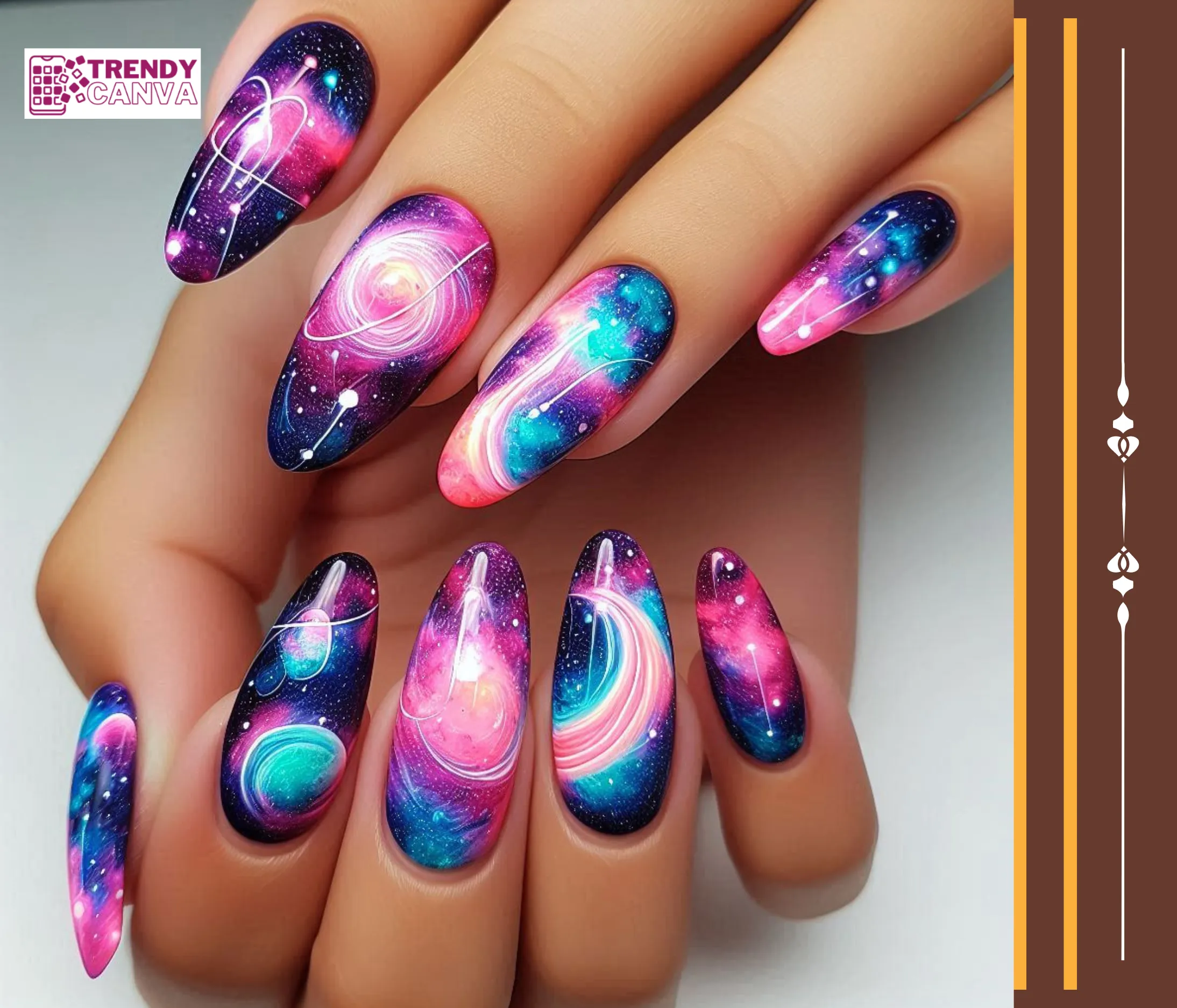 Neon Nebula Nails