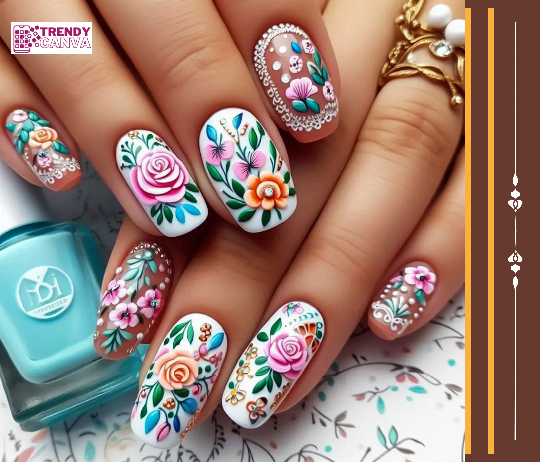 Fiesta Fun with Finishing Touches Nails