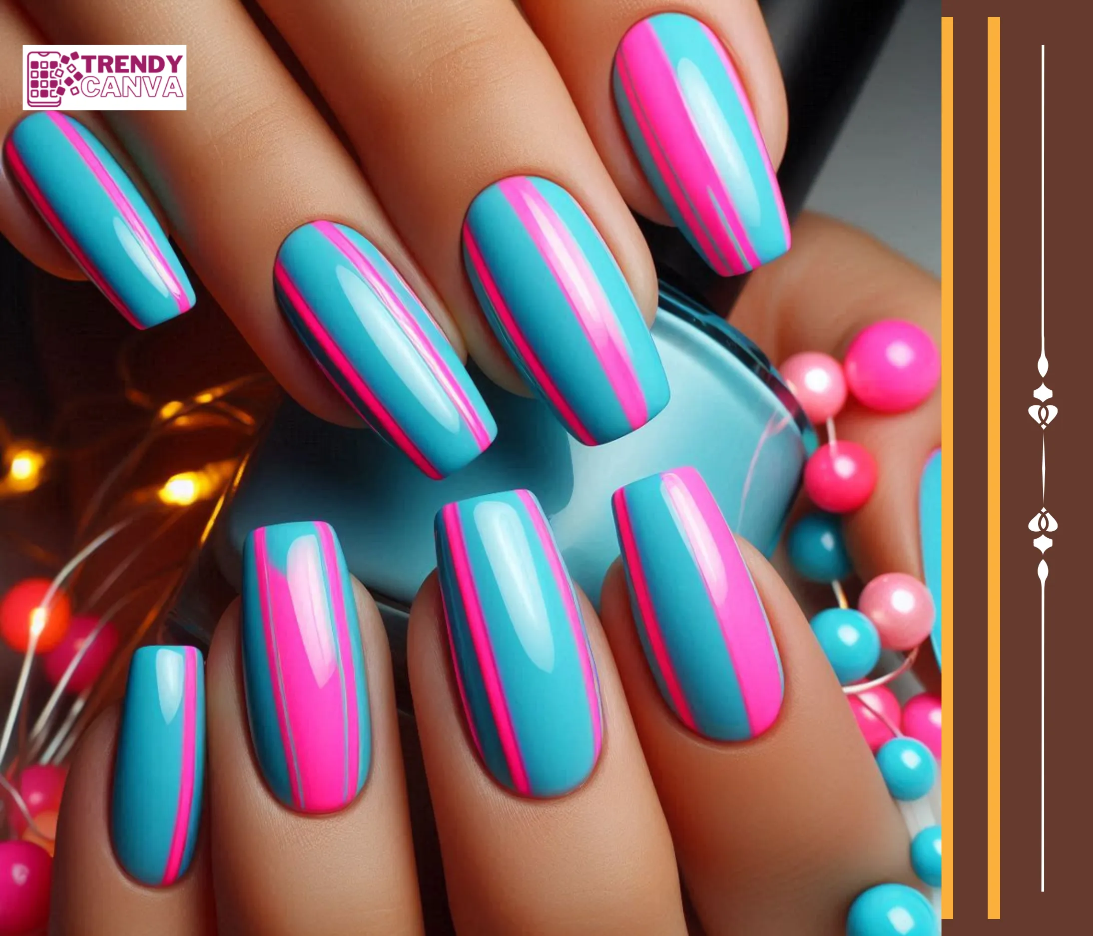 Neon Pop of Personality Nails