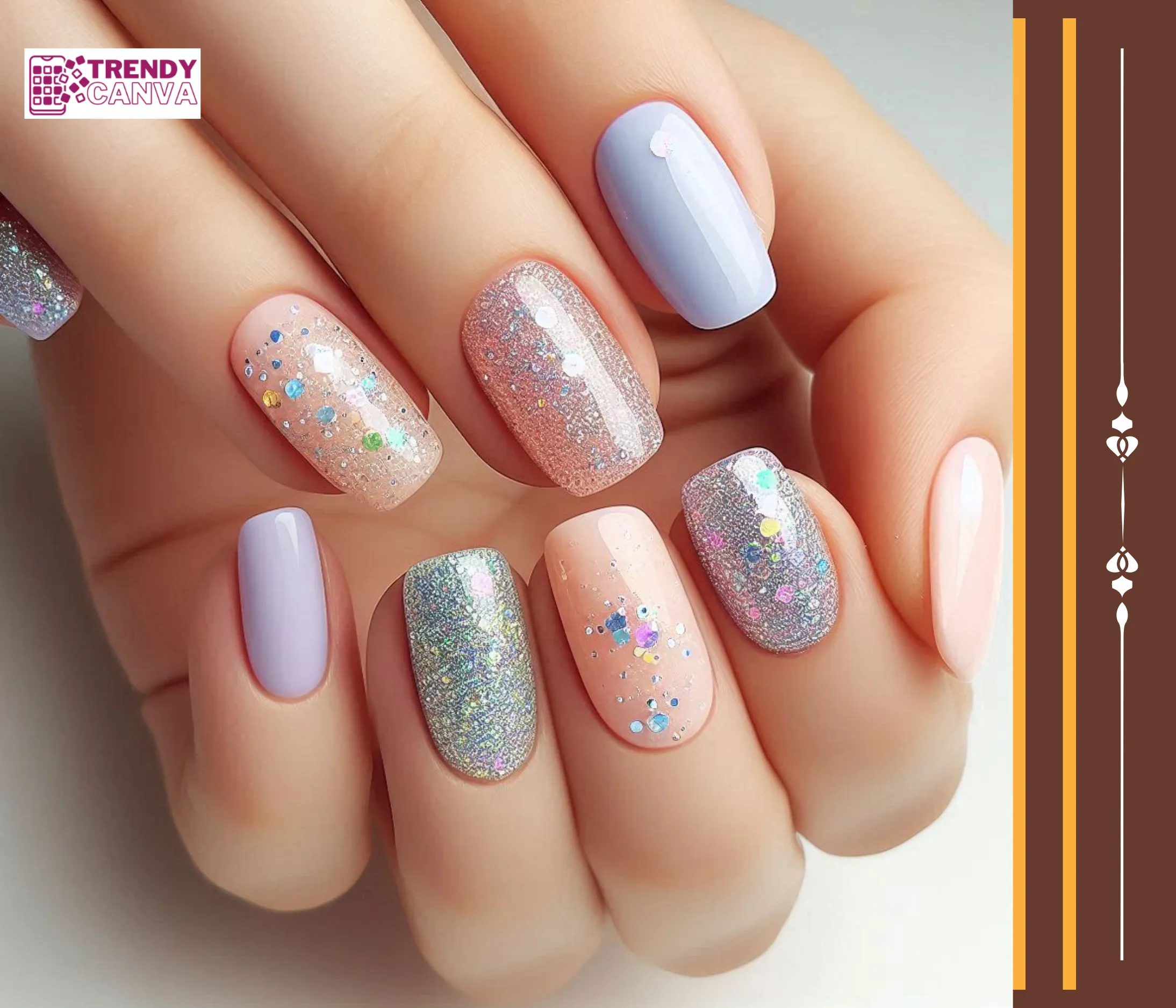 Glittering Glamour Nails