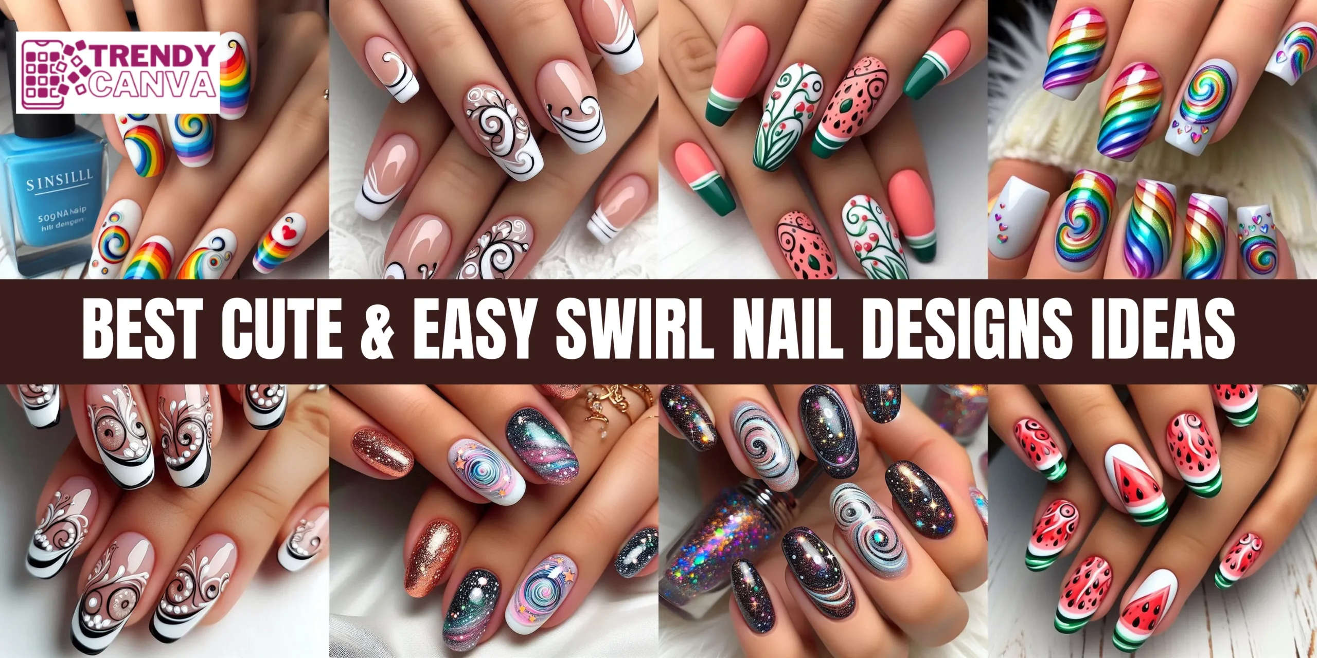 40+ Best Cute & Easy Swirl Nail Designs Ideas (2024)