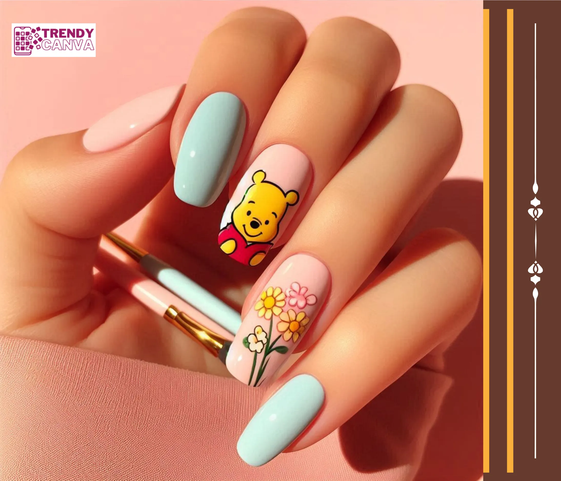 Classic Pooh Bear Nails