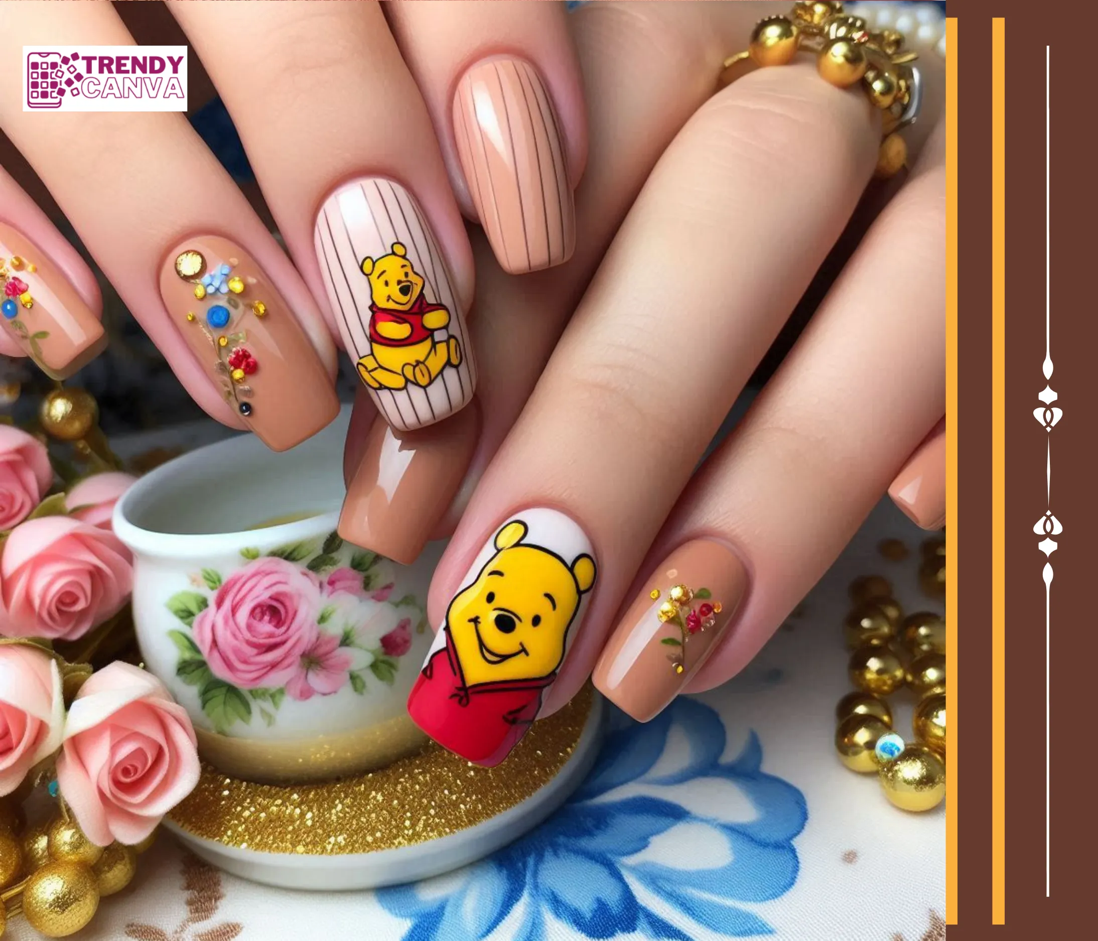 Classic Pooh Bear Nails