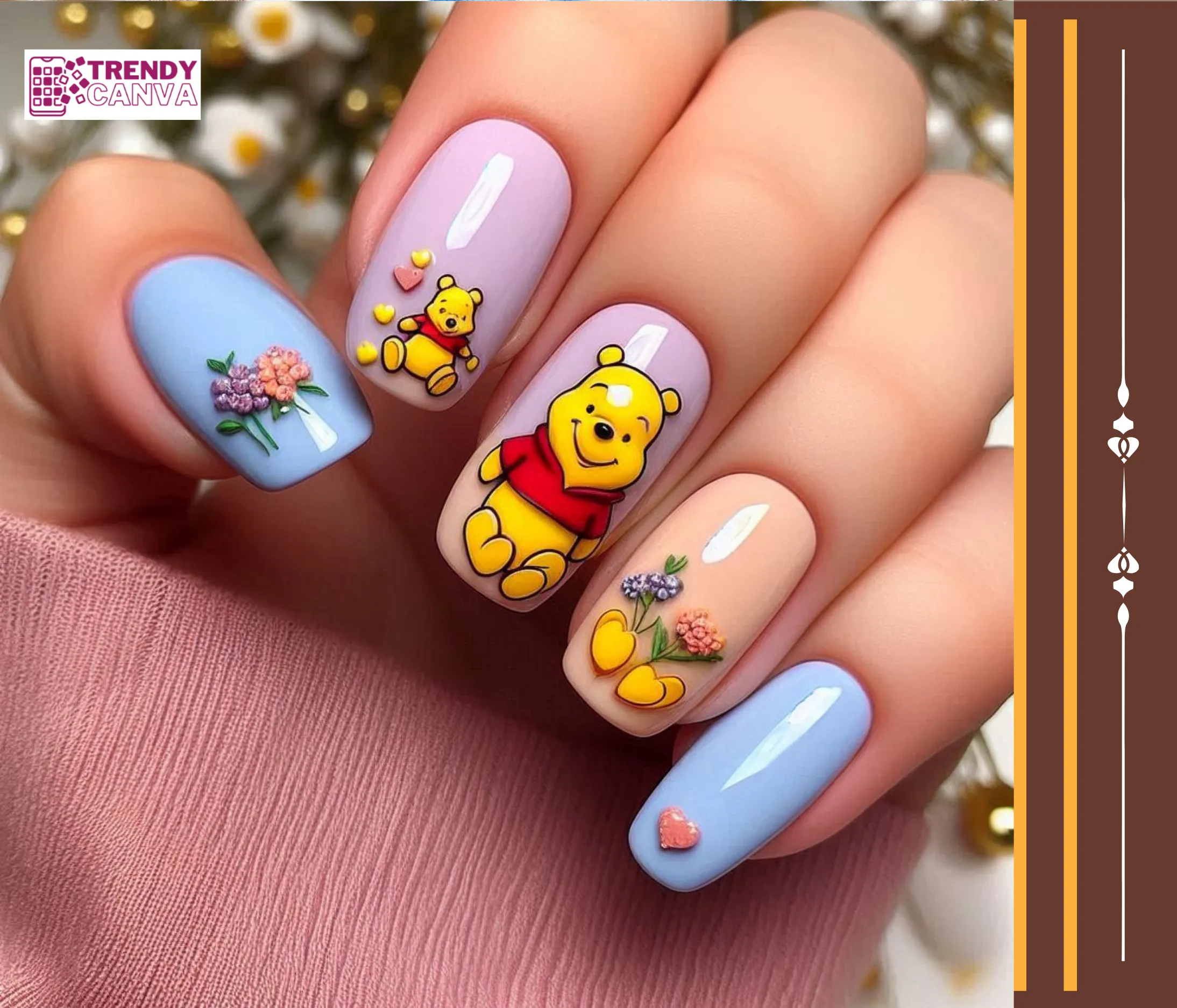 Classic Pooh Bear Nails