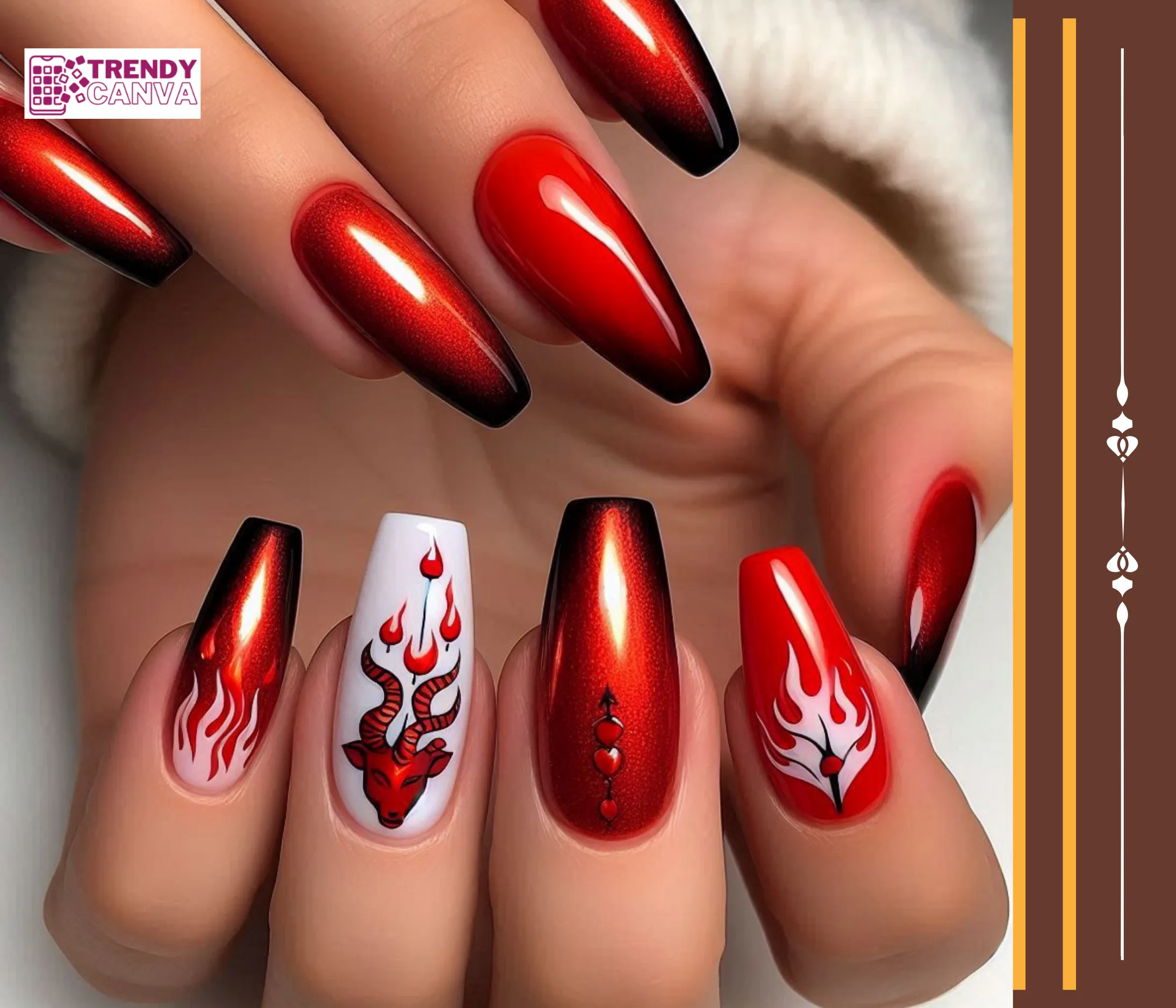 Red Hot Nails Art