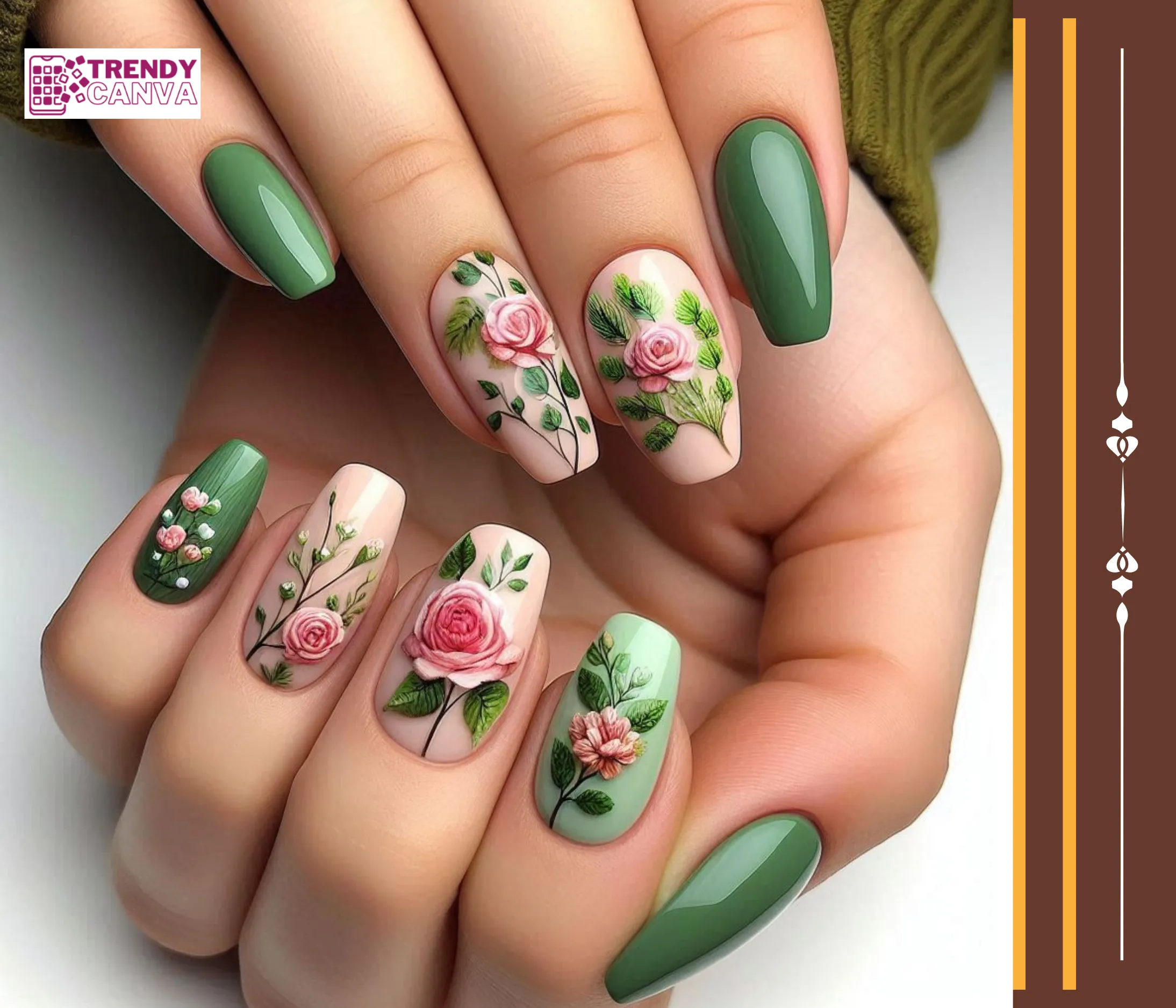 Garden Green Spring Nails