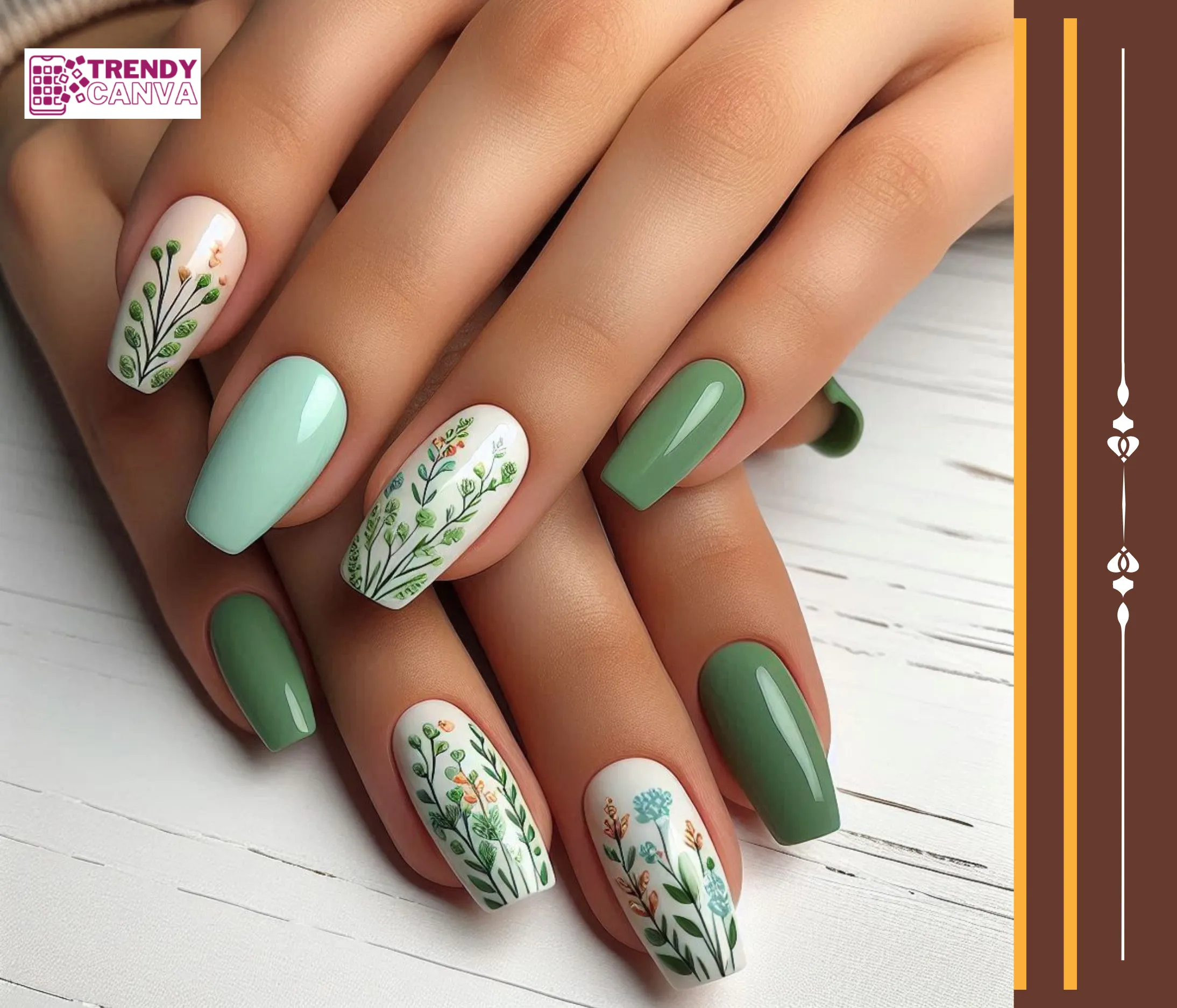 Garden Green Spring Nails