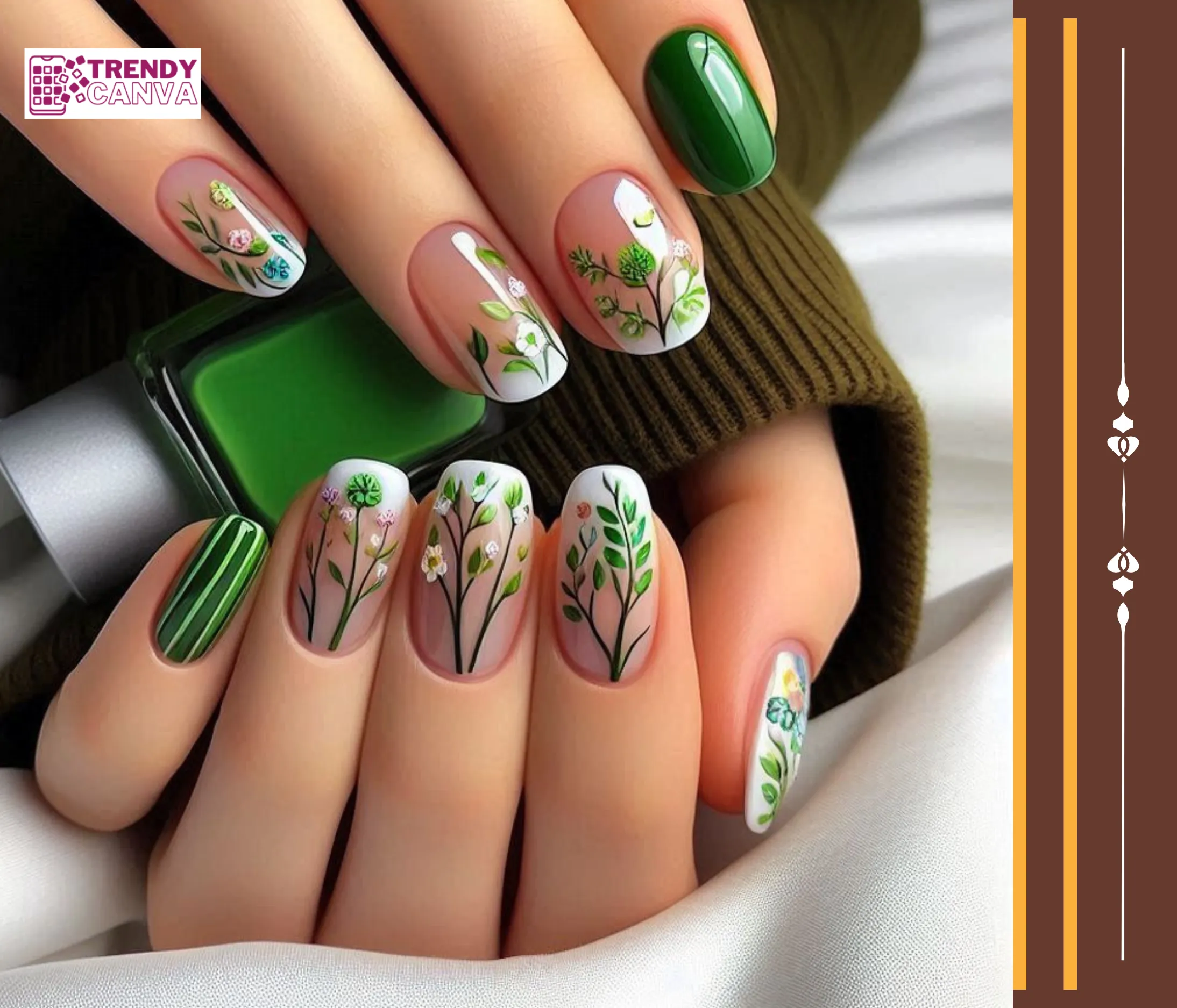 Garden Green Spring Nails