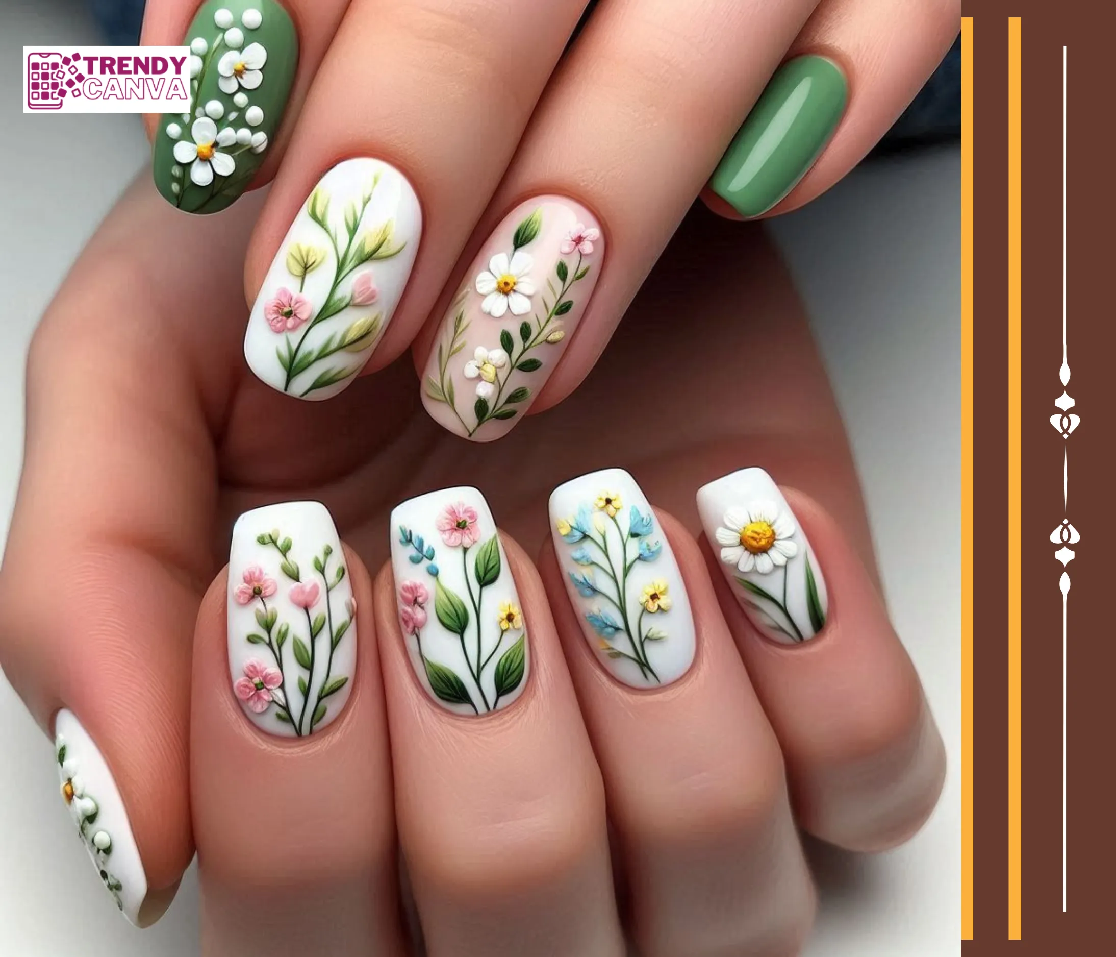 Garden Green Spring Nails