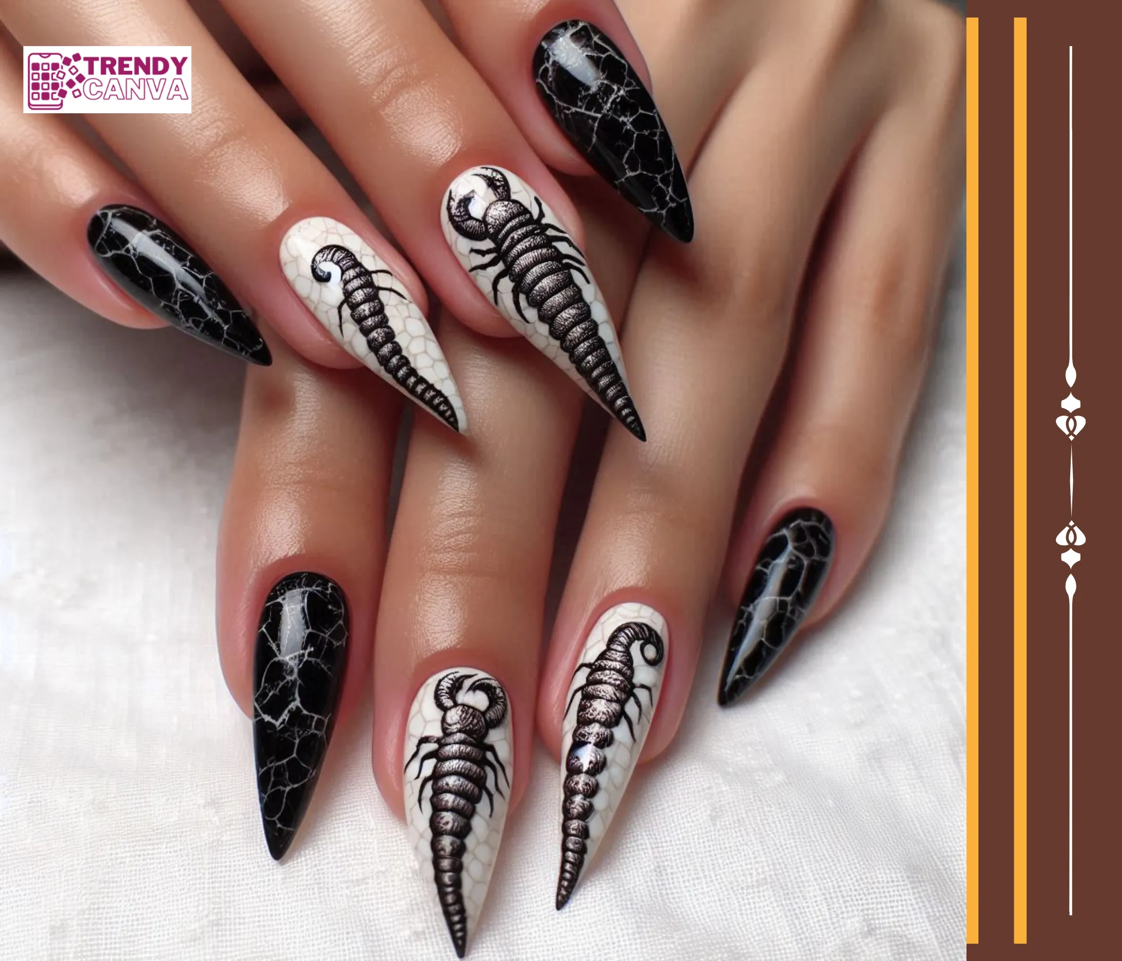 Textured Scorpio Tail Nails