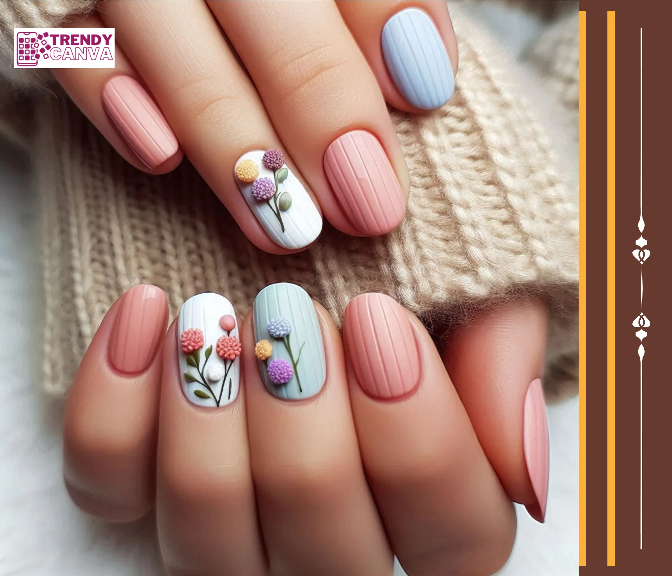 Pastel Aries Nail Art