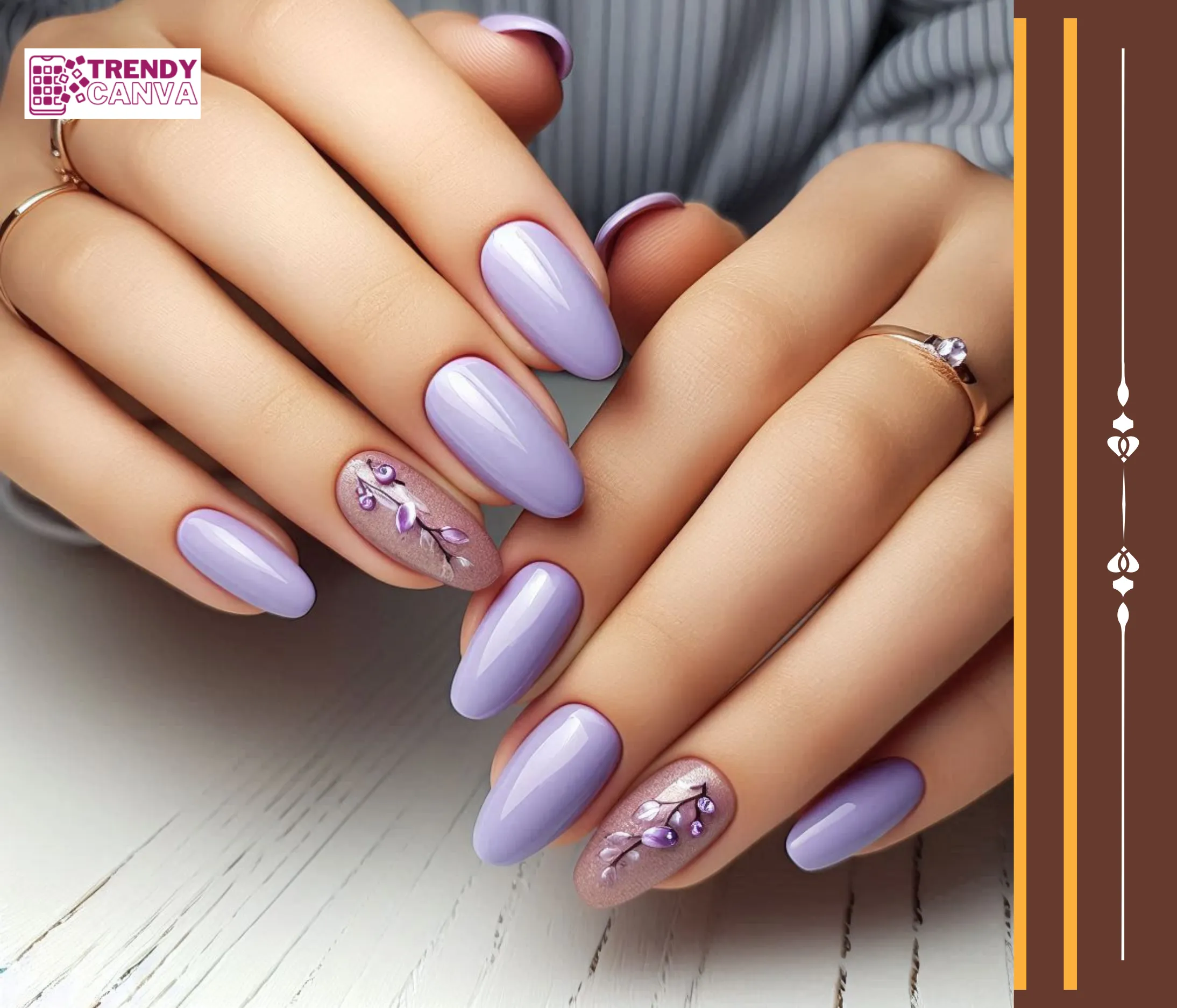 Lavender Luxe Almond Shape Nail Designs