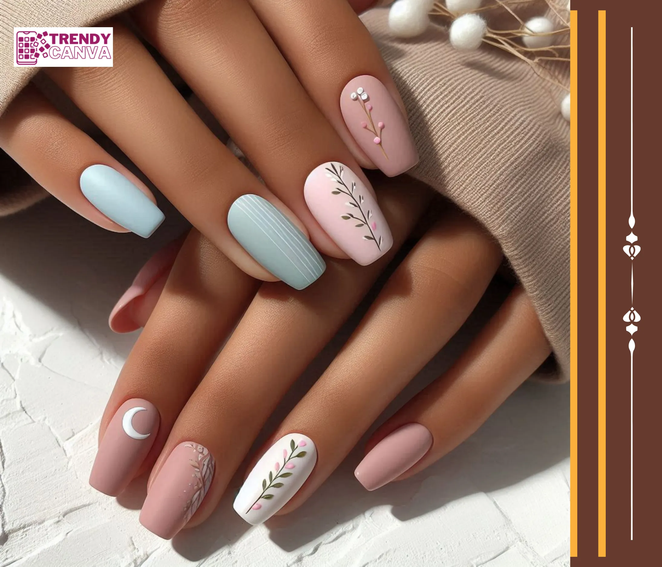 Pastel Aries Nail Art