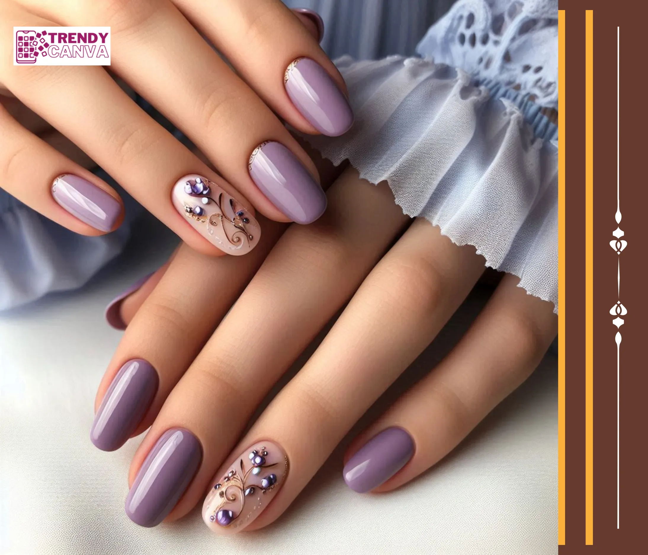 Lavender Luxe Almond Shape Nail Designs