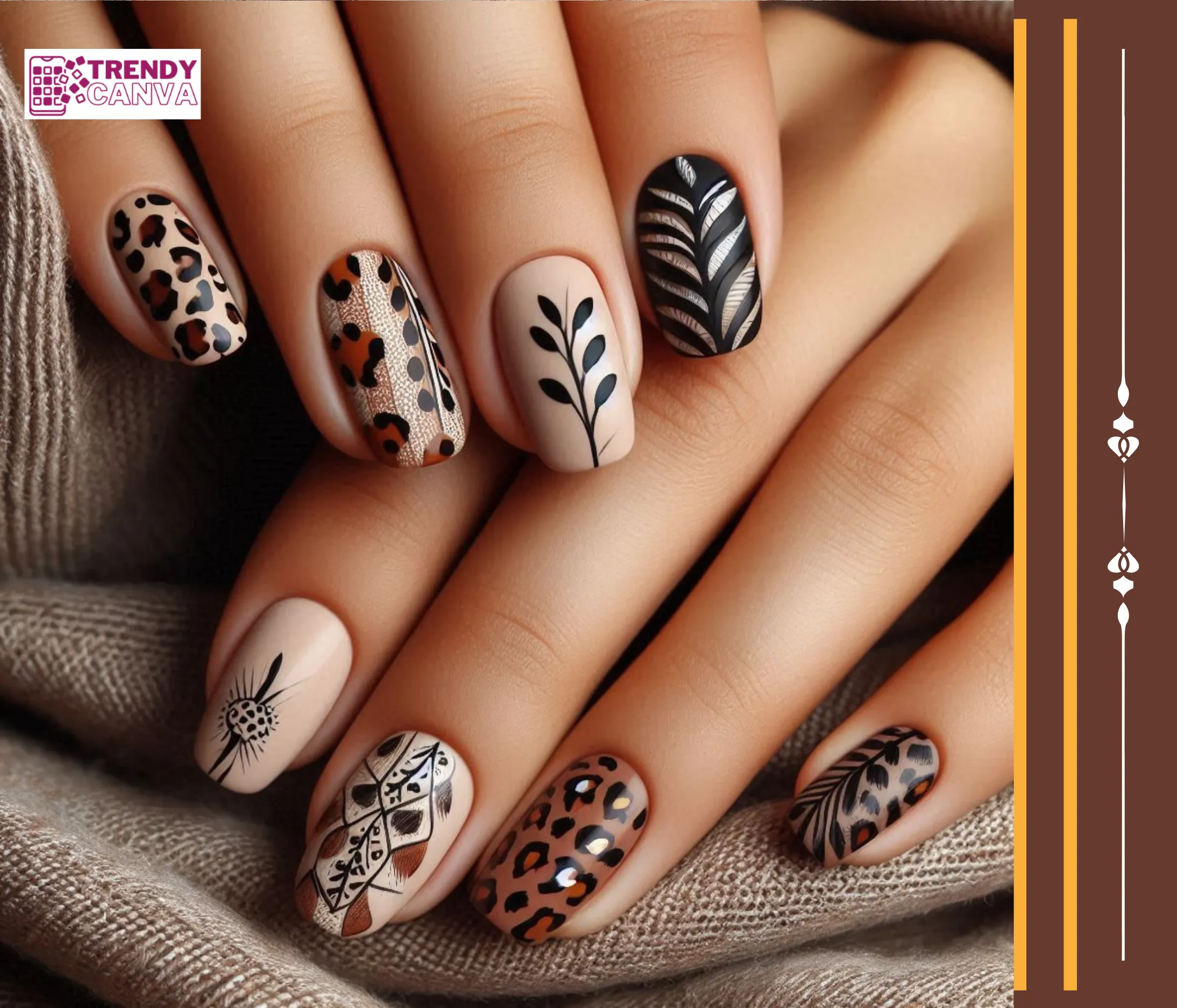 Animal Print with a Twist Nail Designs 