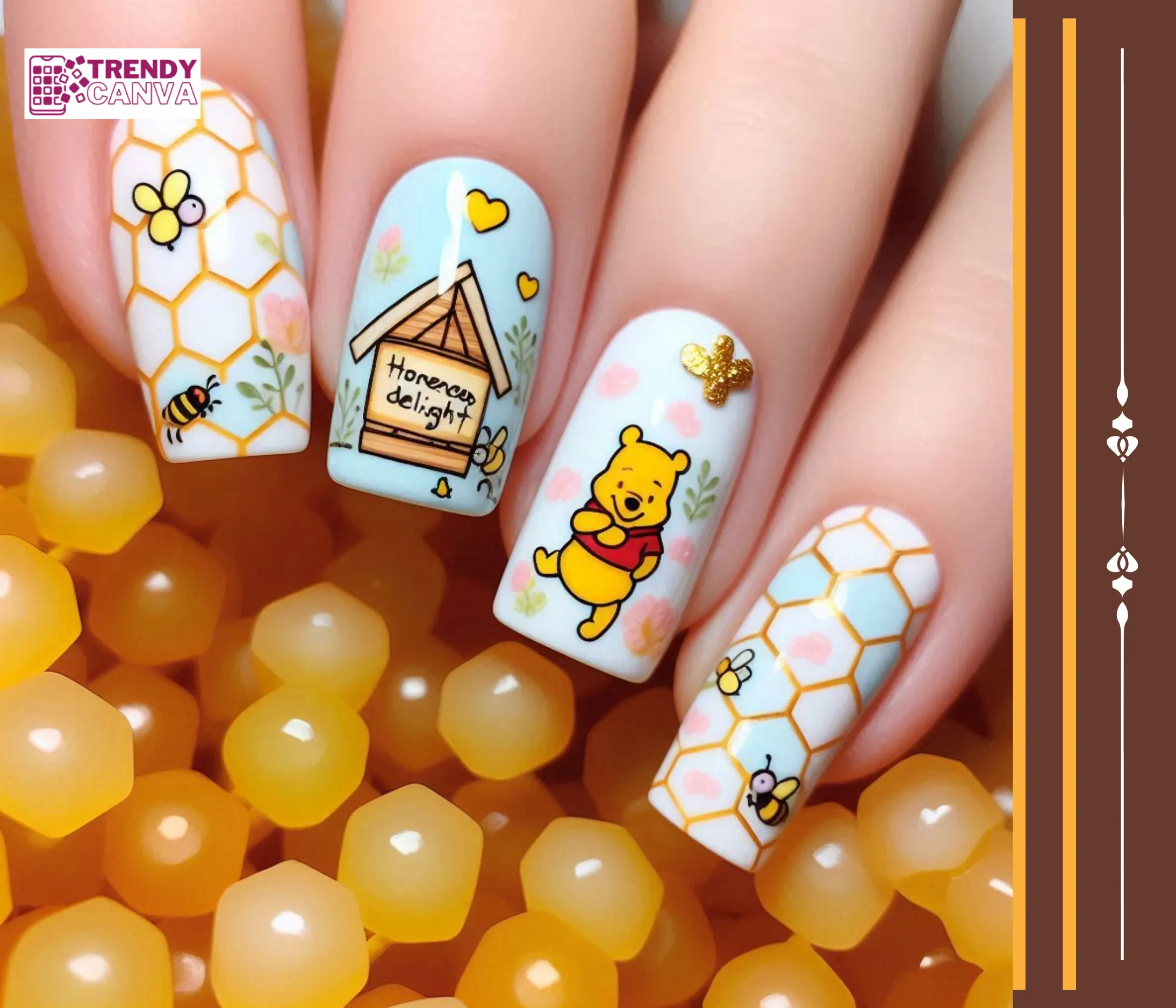 Honeycomb Delight Nails