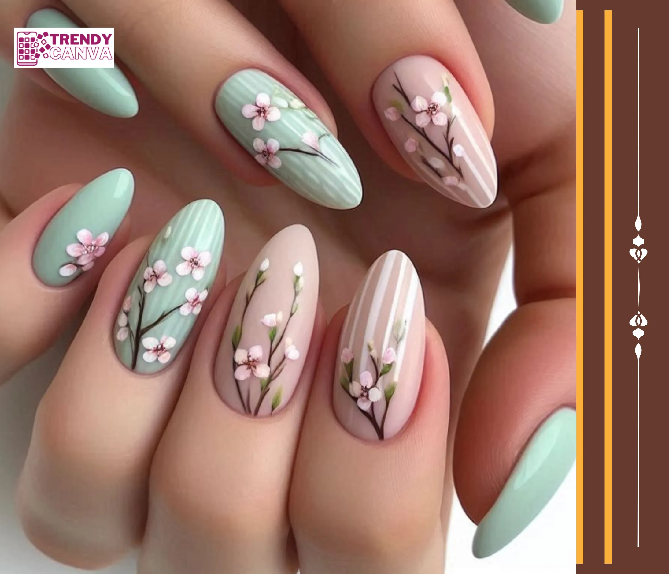 Pastel Spring Almond Nail Designs