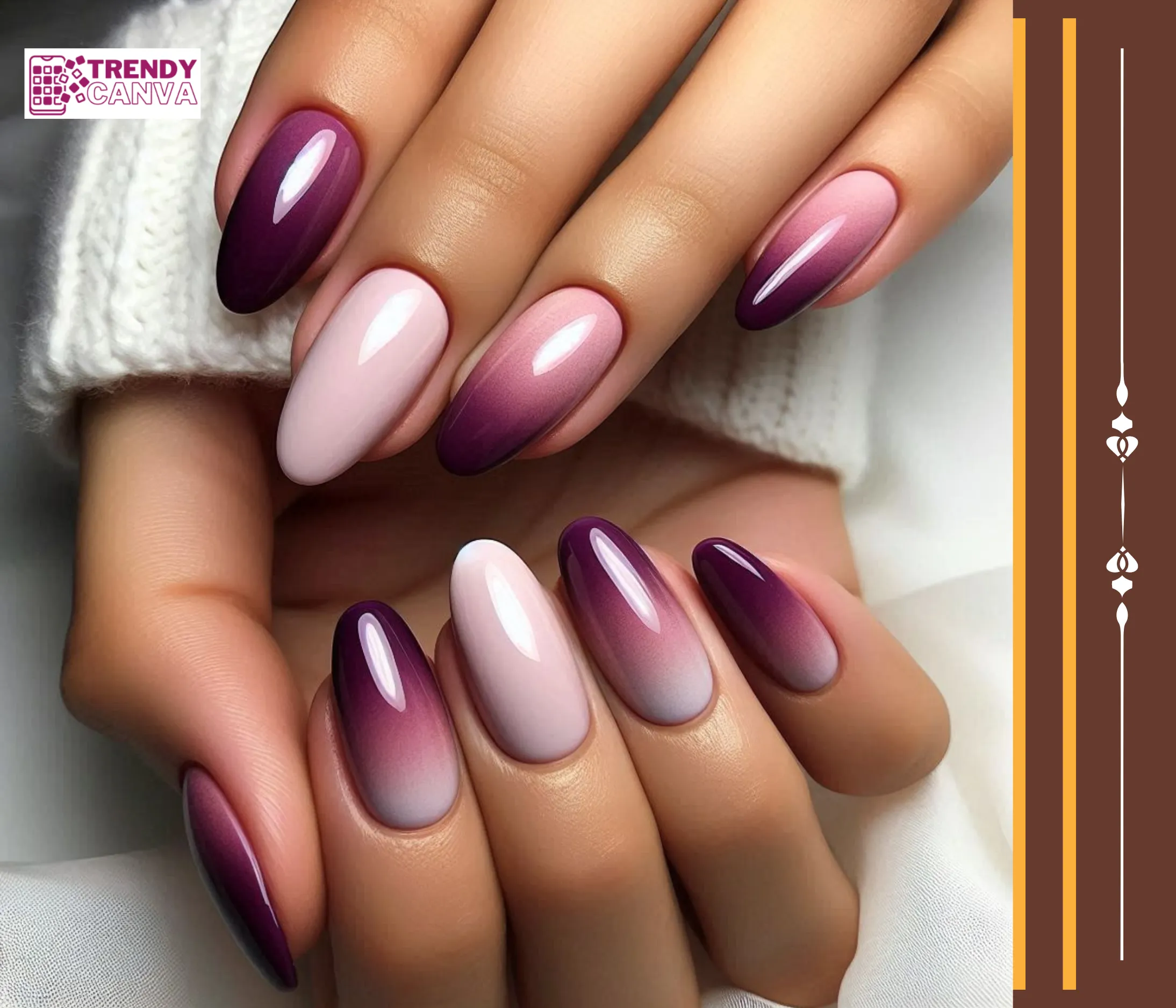 Ombre Plum Fade Nails