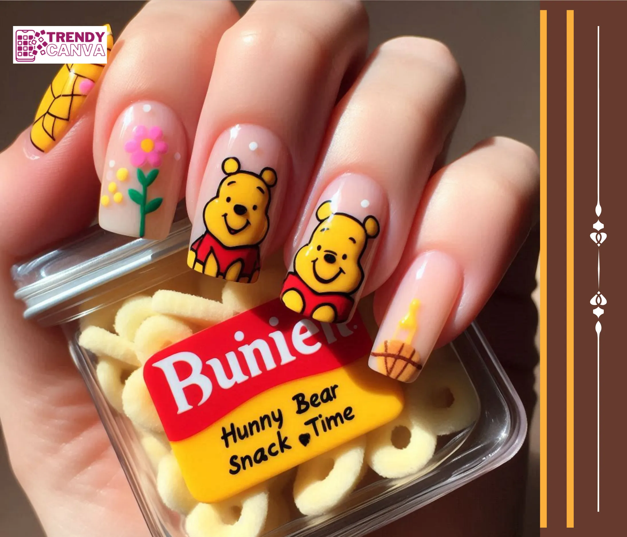 Hunny Bear Snack Time Nails