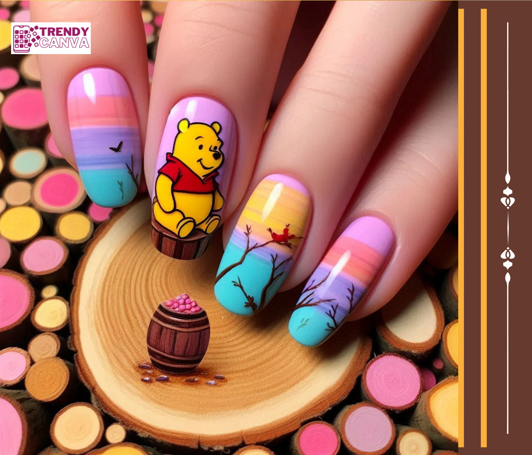 Hunny Bear Snack Time Nails