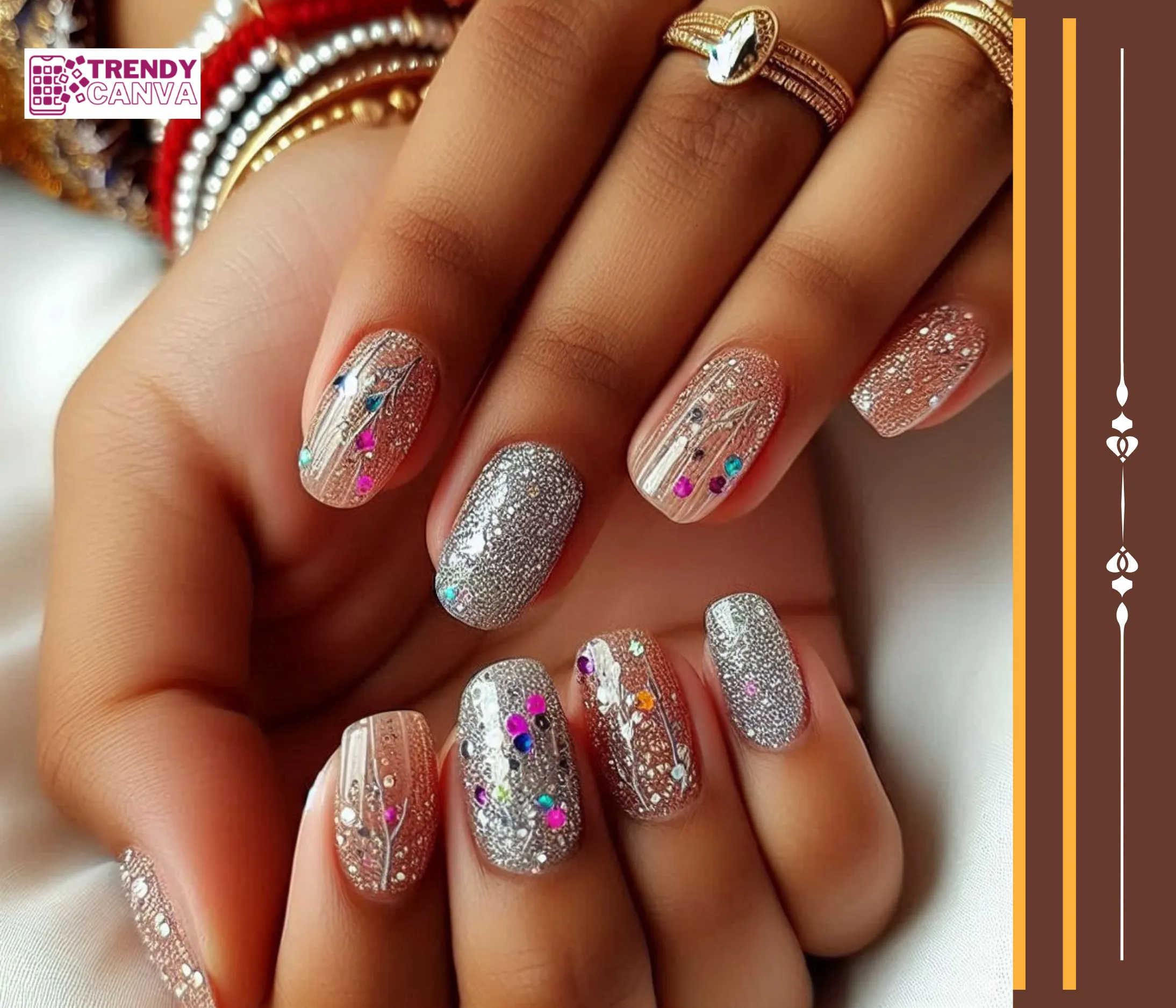 Glitter Accents Nail Designs