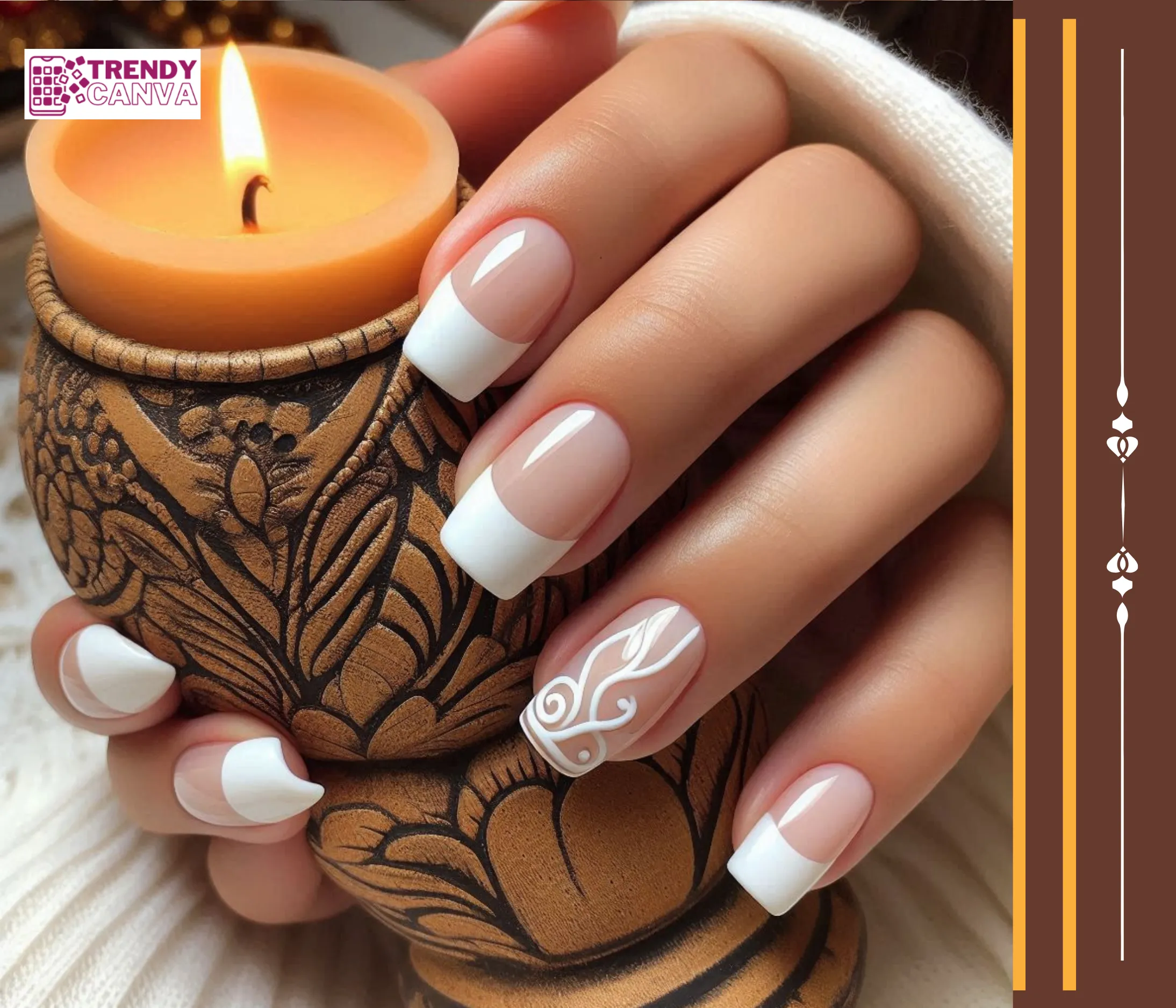 French Manicure with a Twist Nails