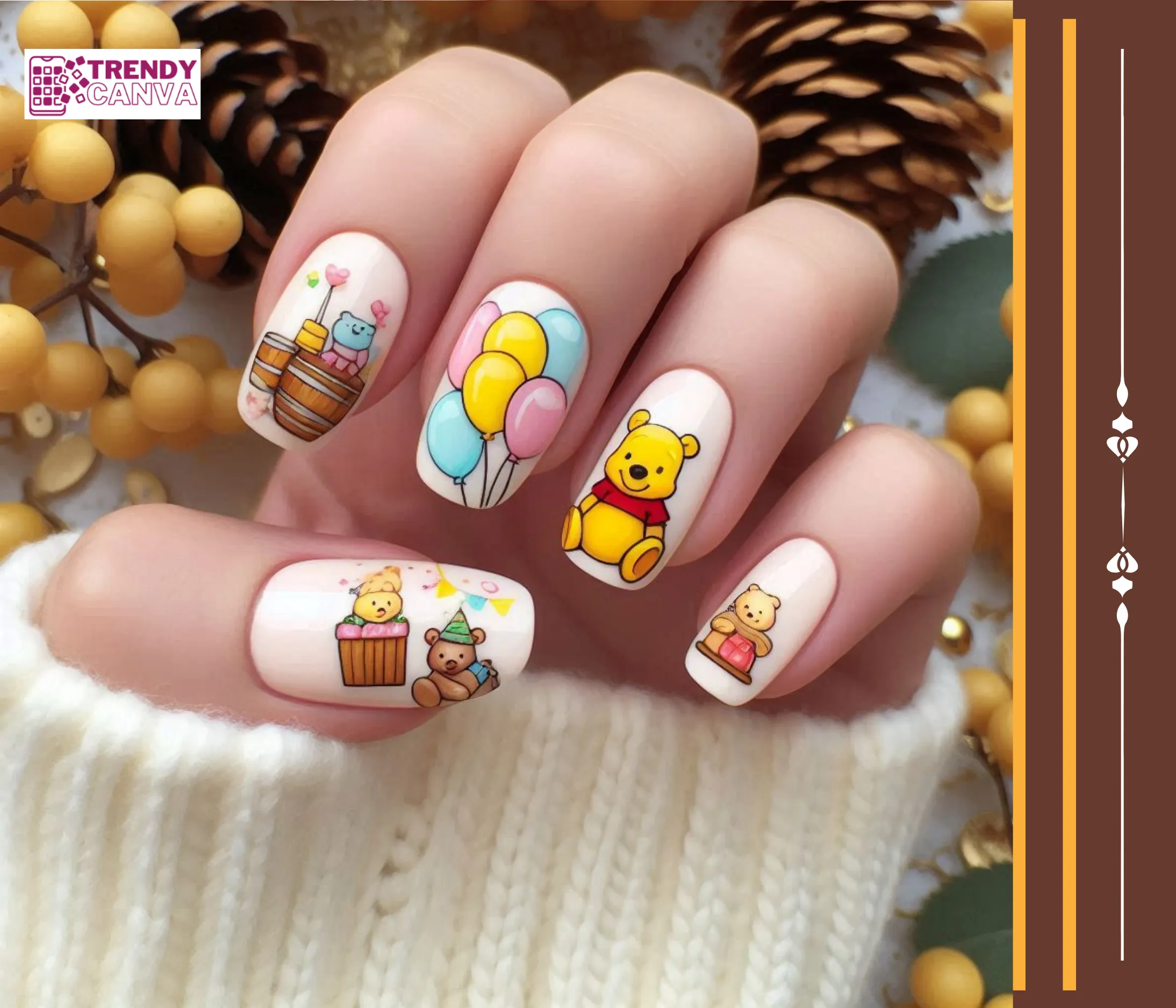 Pooh Bear in the Hundred Acre Wood Nails