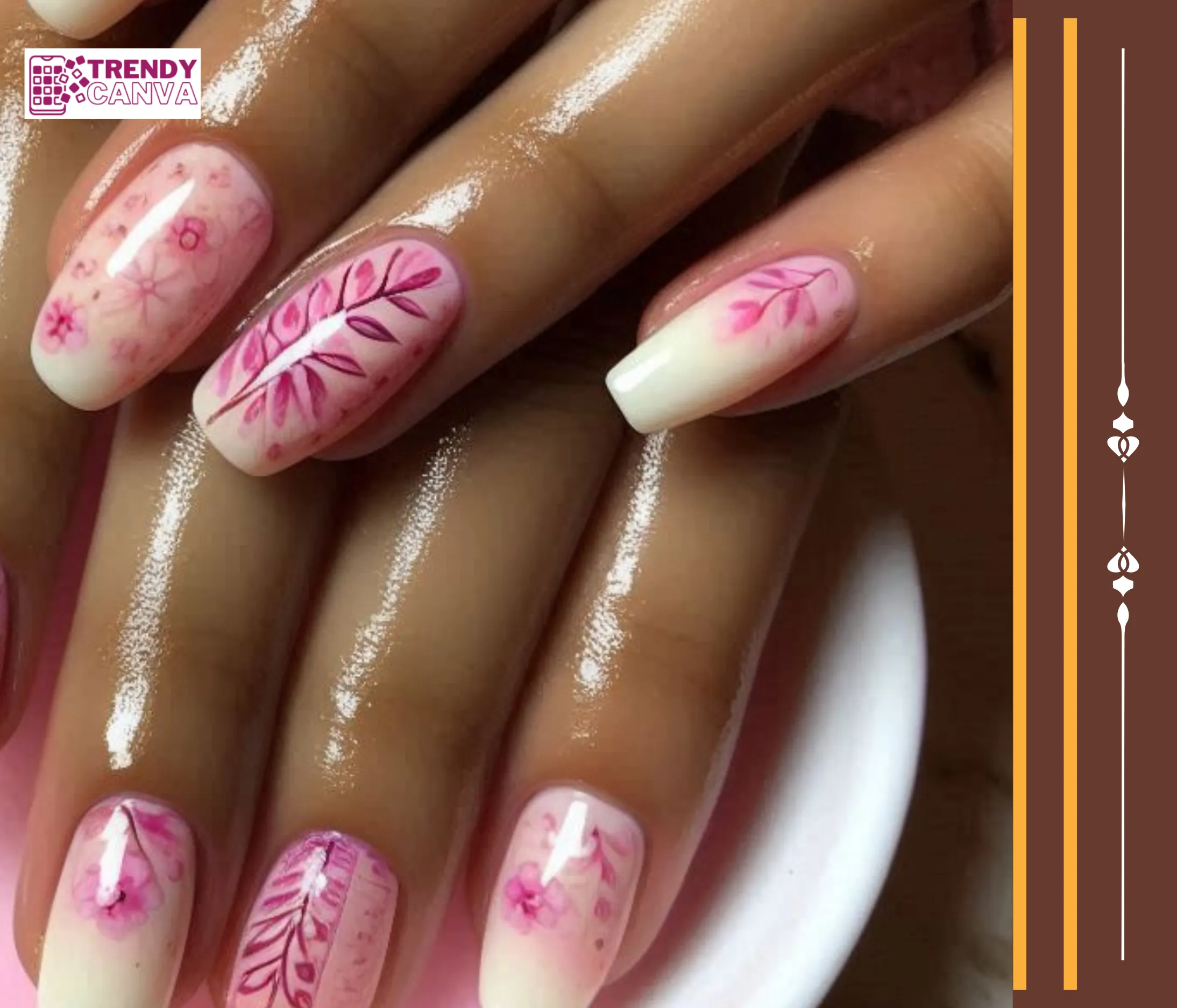 Watercolor Pink Nail Designs