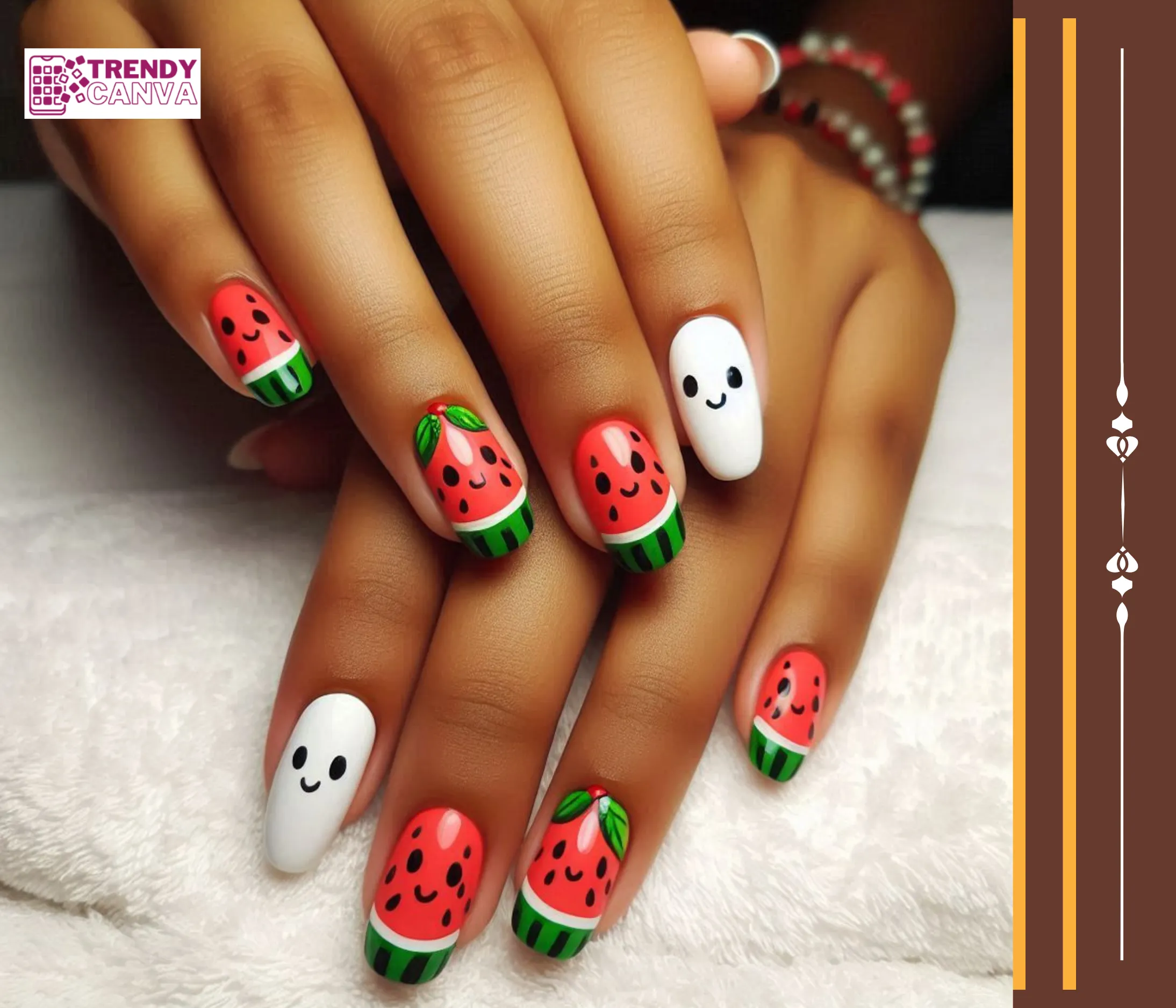 Watermelon Cartoon Nails