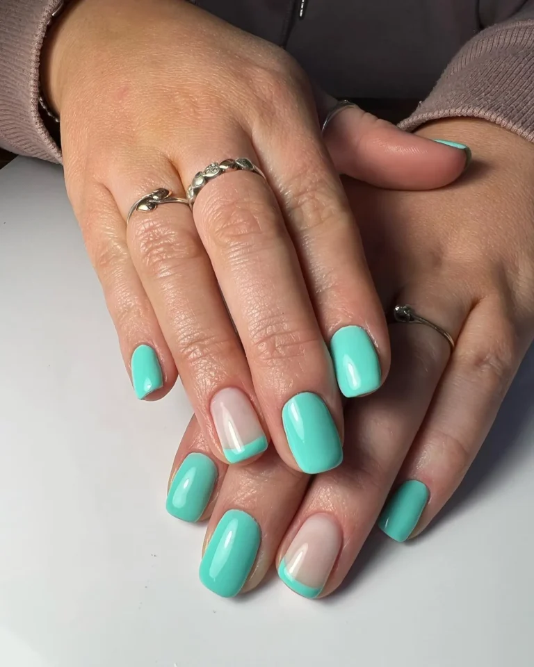 Short Turquoise Blue Nail Designs Short Turquoise Blue Nail Designs