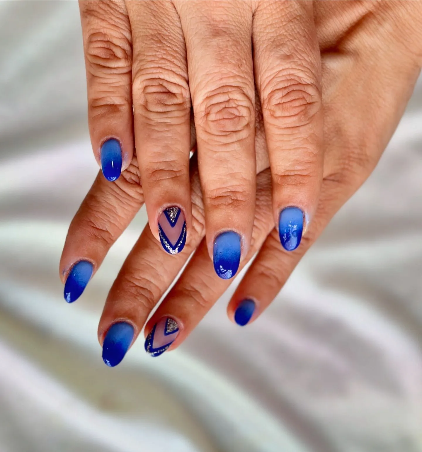 Cobalt Blue Ombre Nails