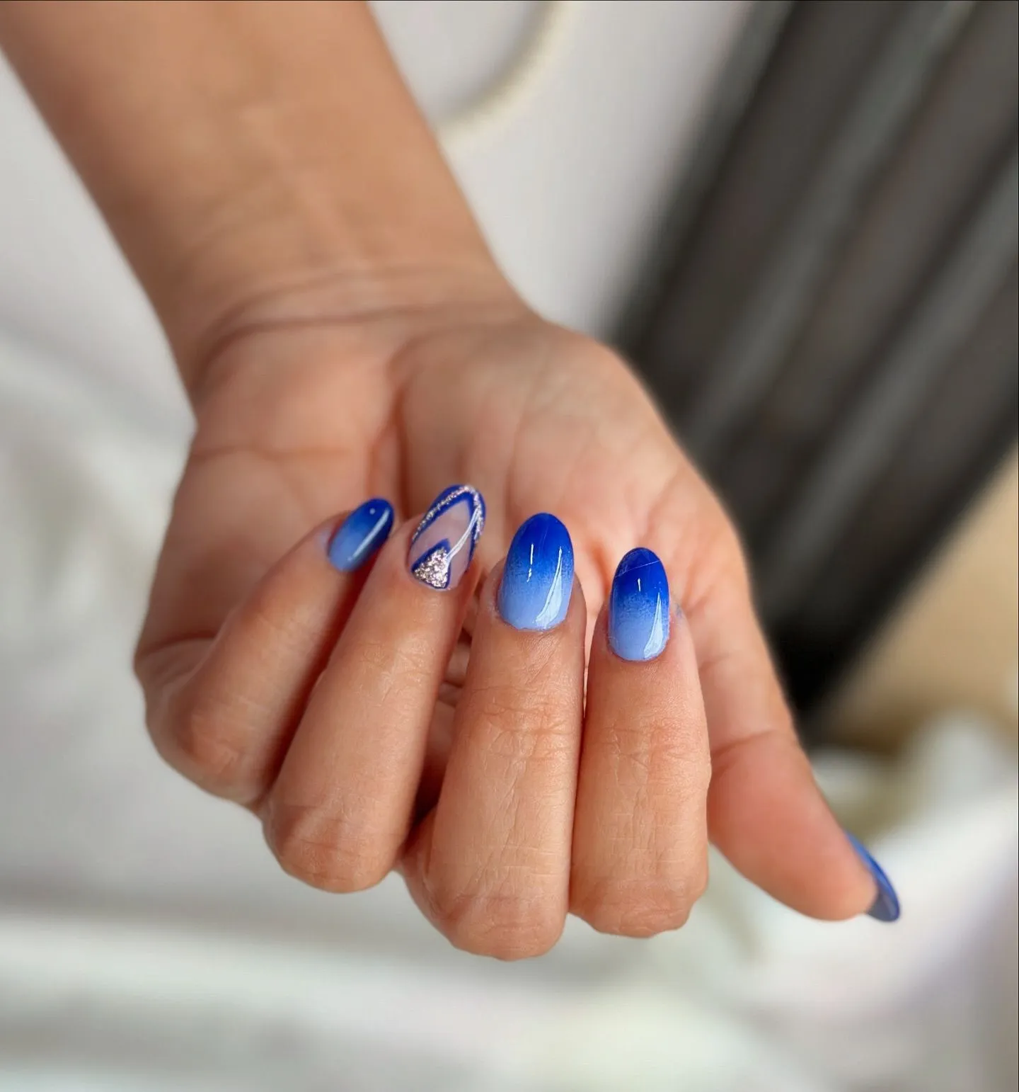 Cobalt Blue Ombre Nails