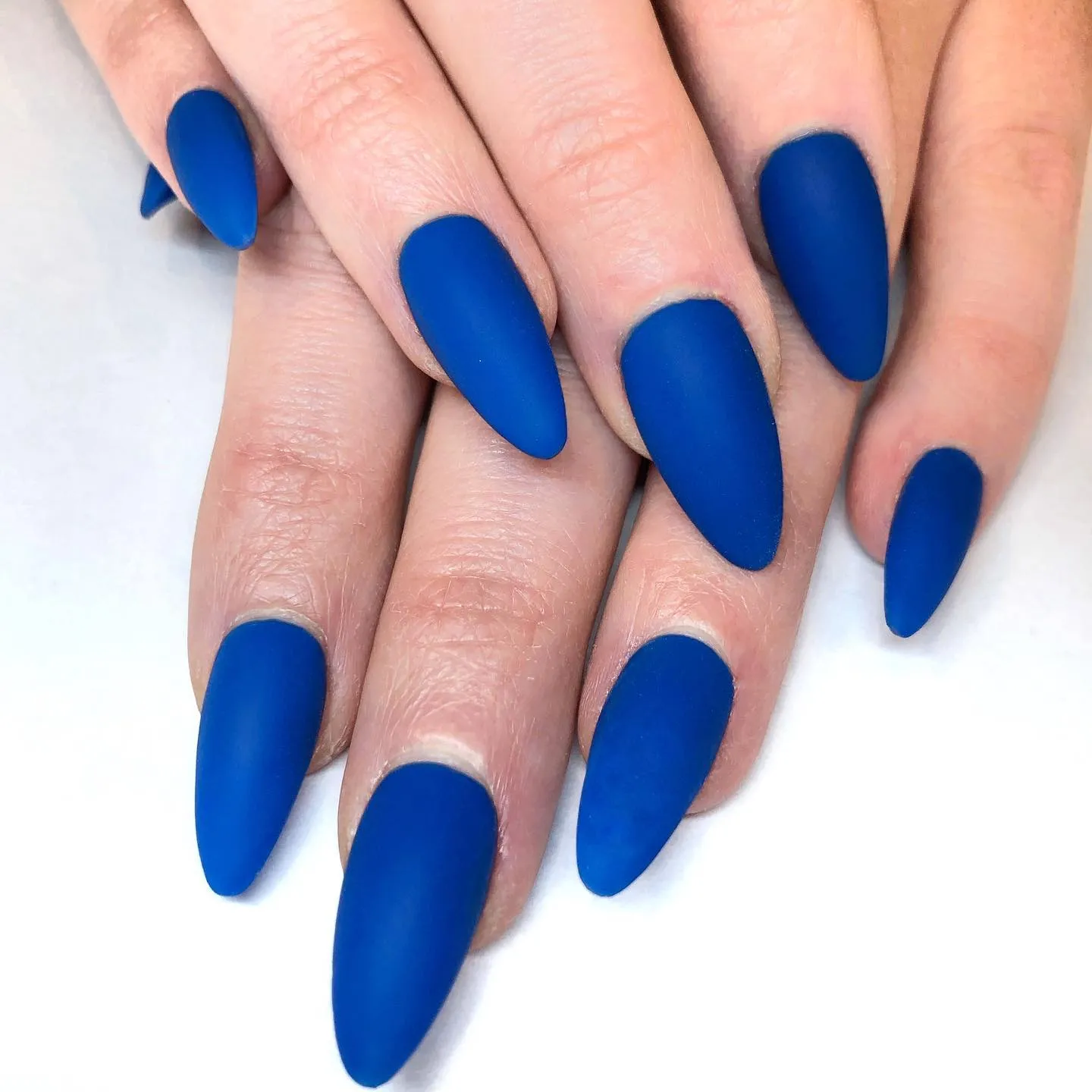 Matte Cobalt Blue Nail Designs