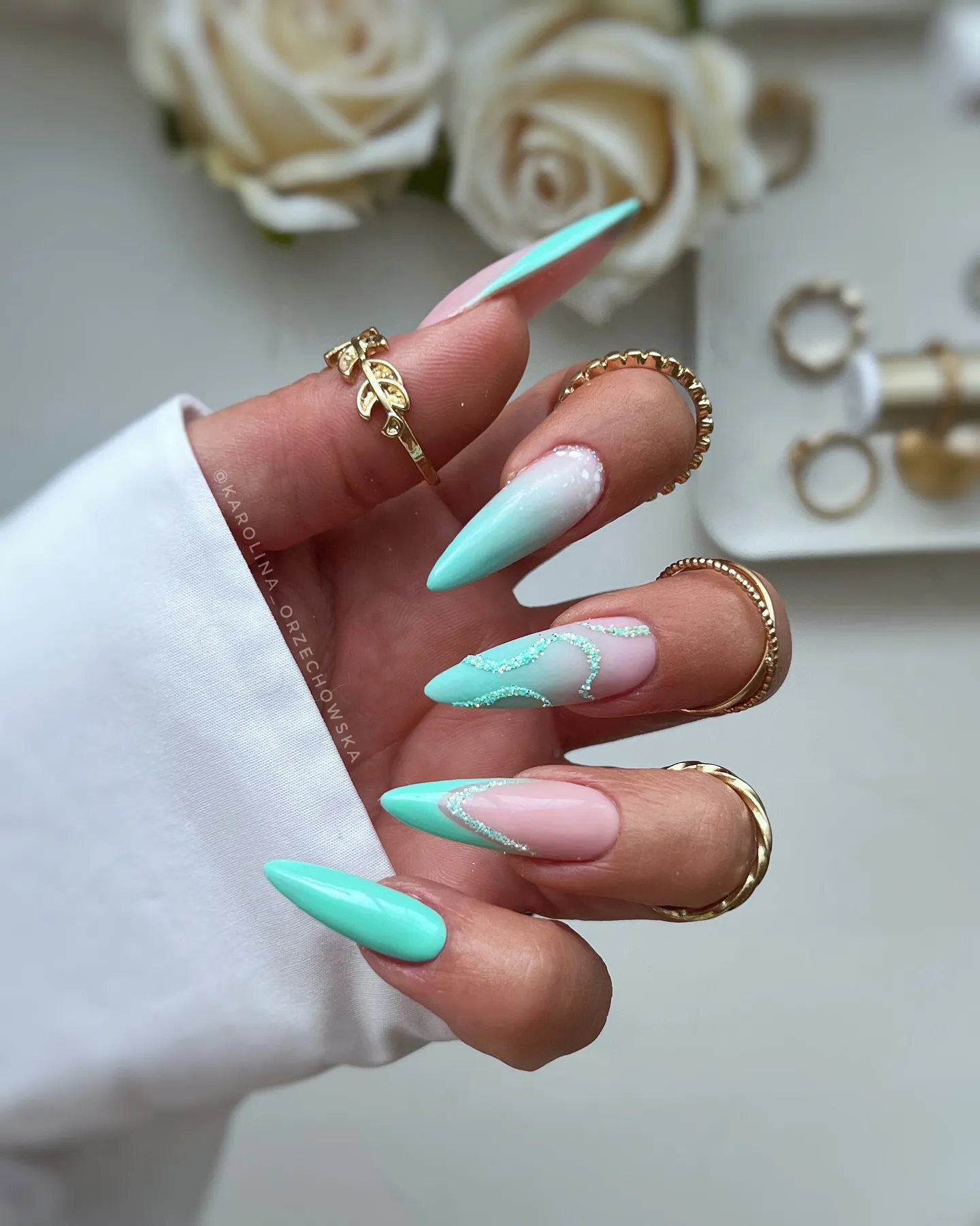 Minimalist Turquoise Blue Nail Designs