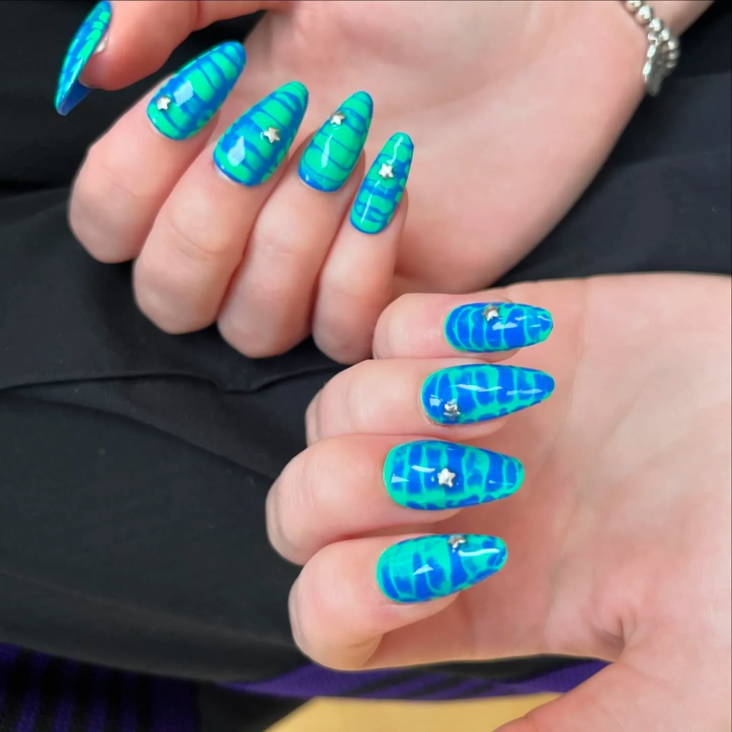 Layering Cobalt Blue Nail Designs with Other Colors