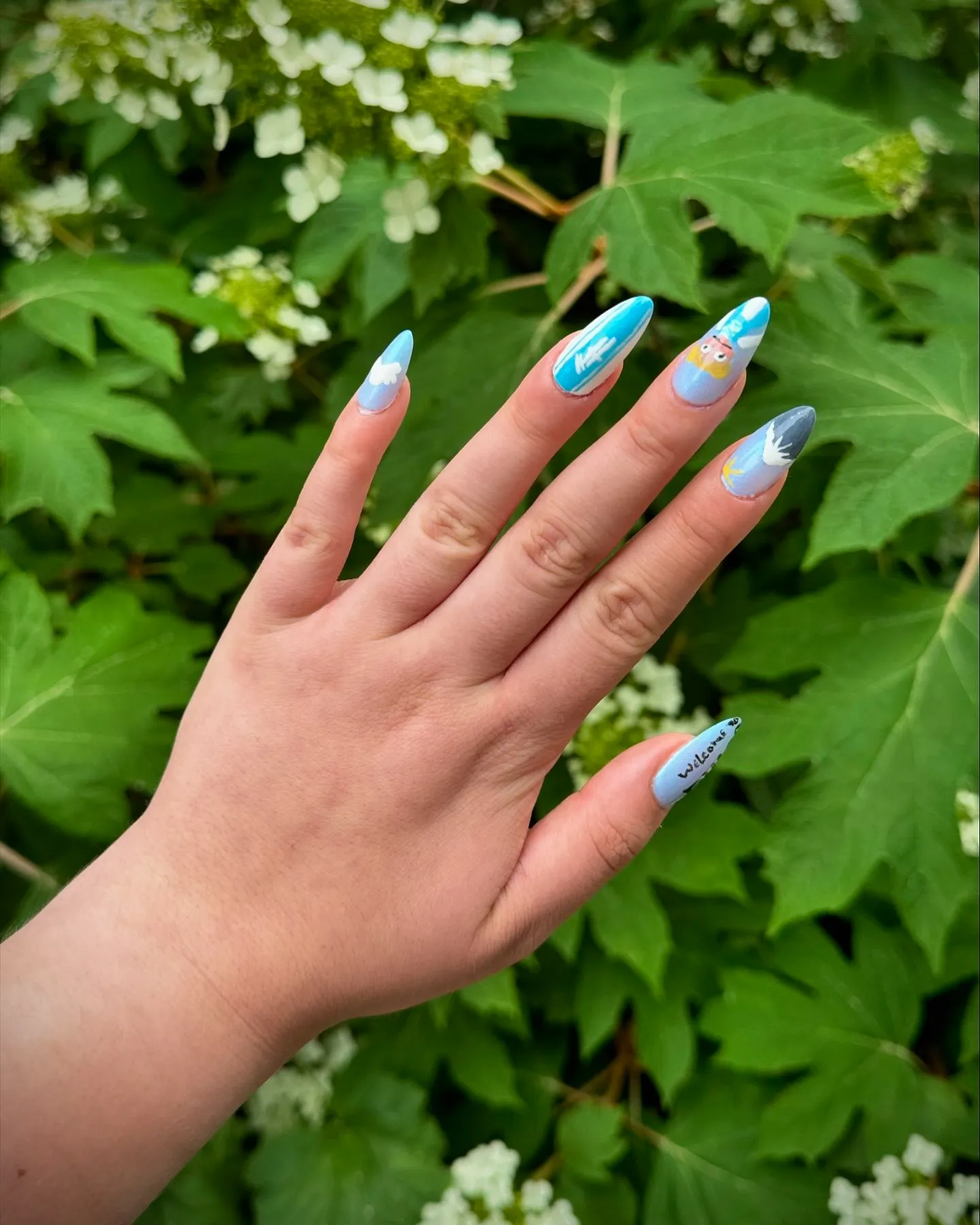 Sky Blue Nail Designs for Spring